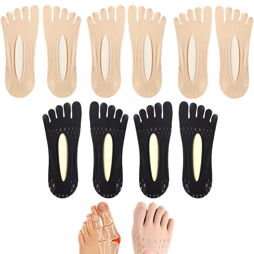 JASUBAI Projoint Antibunions Health Sock Bunion Corrector for Women Gout  Socks Five Fingers Socks Women's Toe