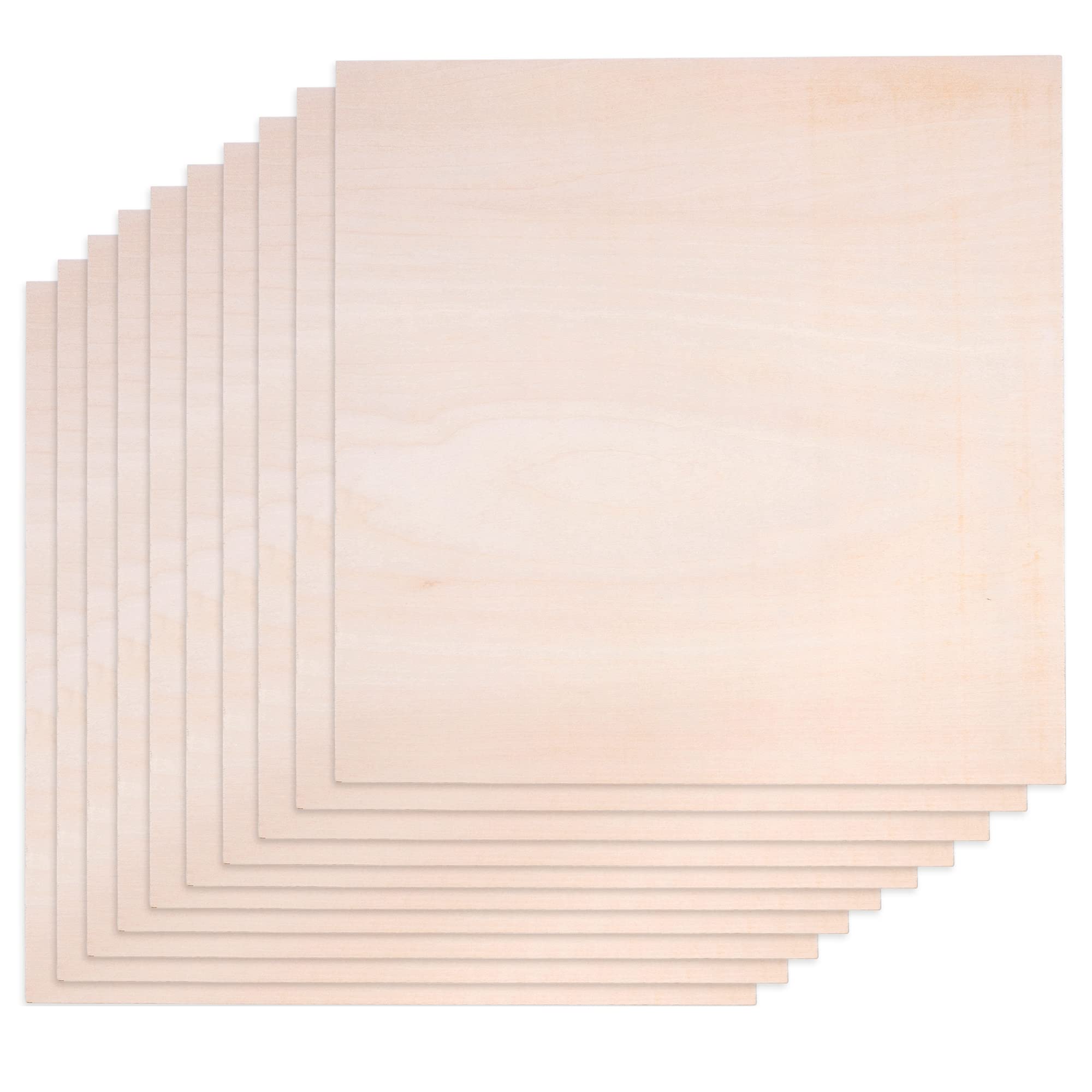 Basswood Sheets 1/8 Bass Wood Pack of 10-12 x 12 x 1/8 inch Plywood - Balsa  Wood Sheets with Smooth Surfaces - 3mm Basswood for Laser Cutting Wood  Burning Architectural Models Drawing
