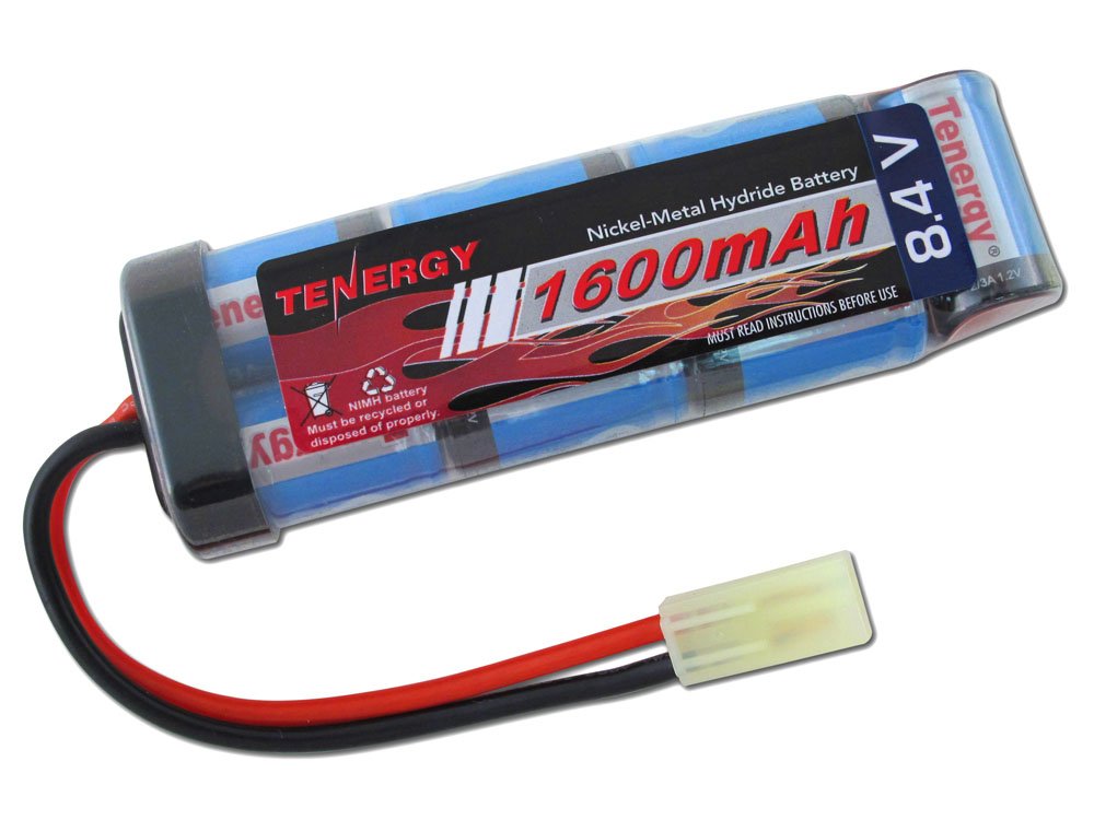 Tenergy Airsoft Battery 8.4V NiMH Flat Battery Pack w/Mini Tamiya