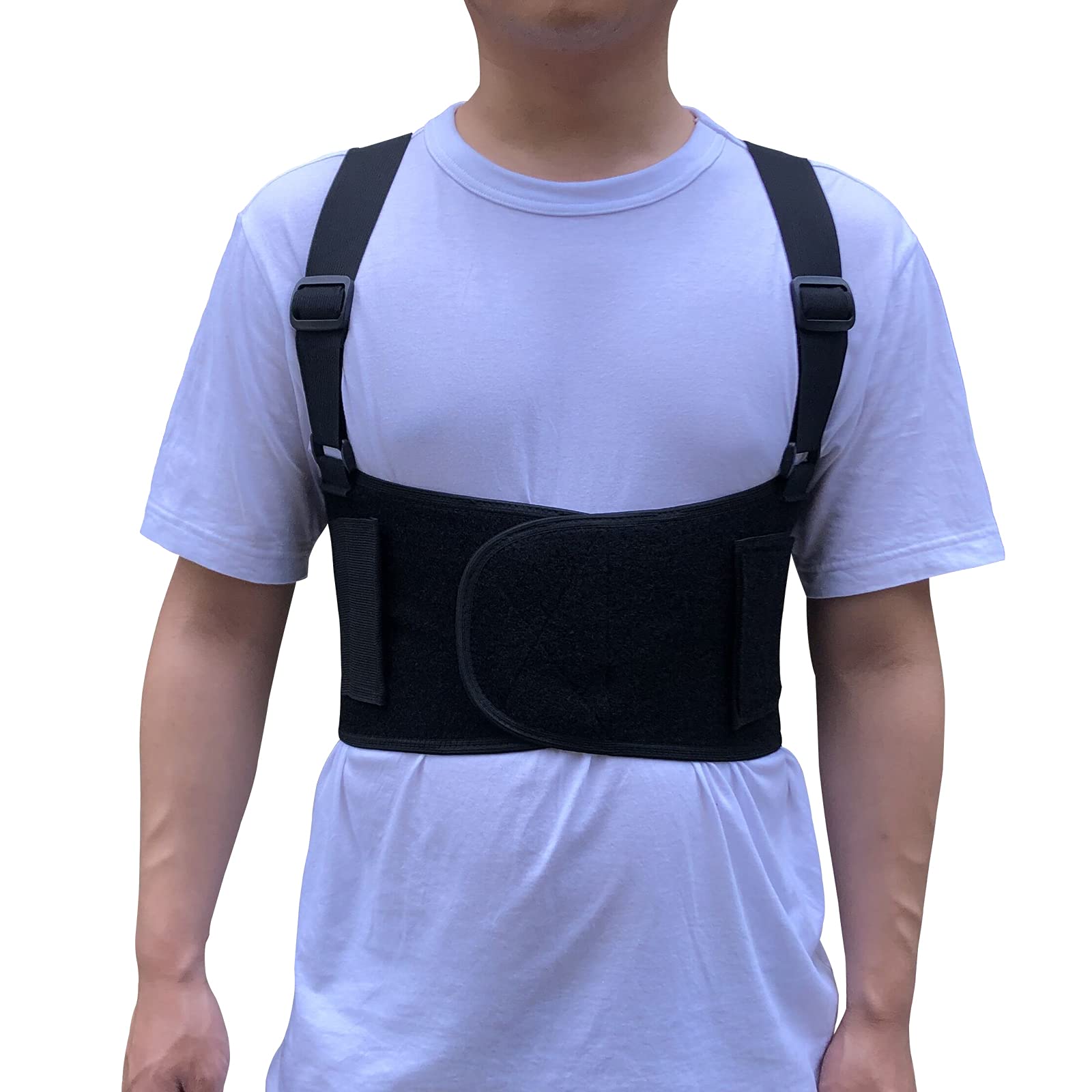 Zaqw Chest Compression Wrap,Chest Wrap Brace Men Women Thoracic Fracture  Fixation Rib Support Belt for Postoperative Rehabilitation,Chest Fracture