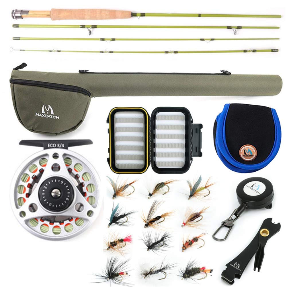 M MAXIMUMCATCH Maxcatch Ultra-Lite Fly Rod for Stream River Panfish/Trout  Fishing 1/2/3