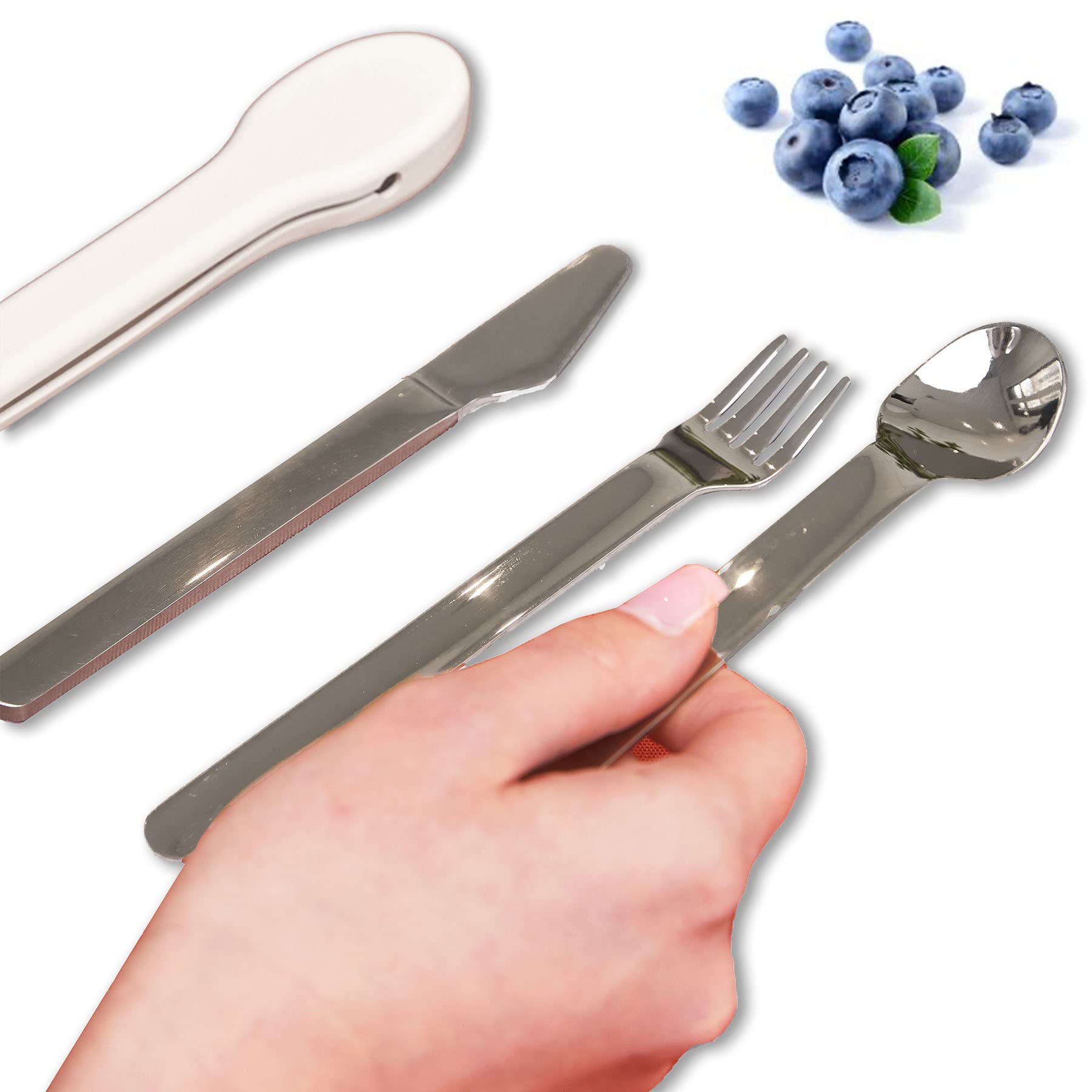 Portion Control Bariatric Diet Silverware for Healthy Eating with Silicone  Case (1)