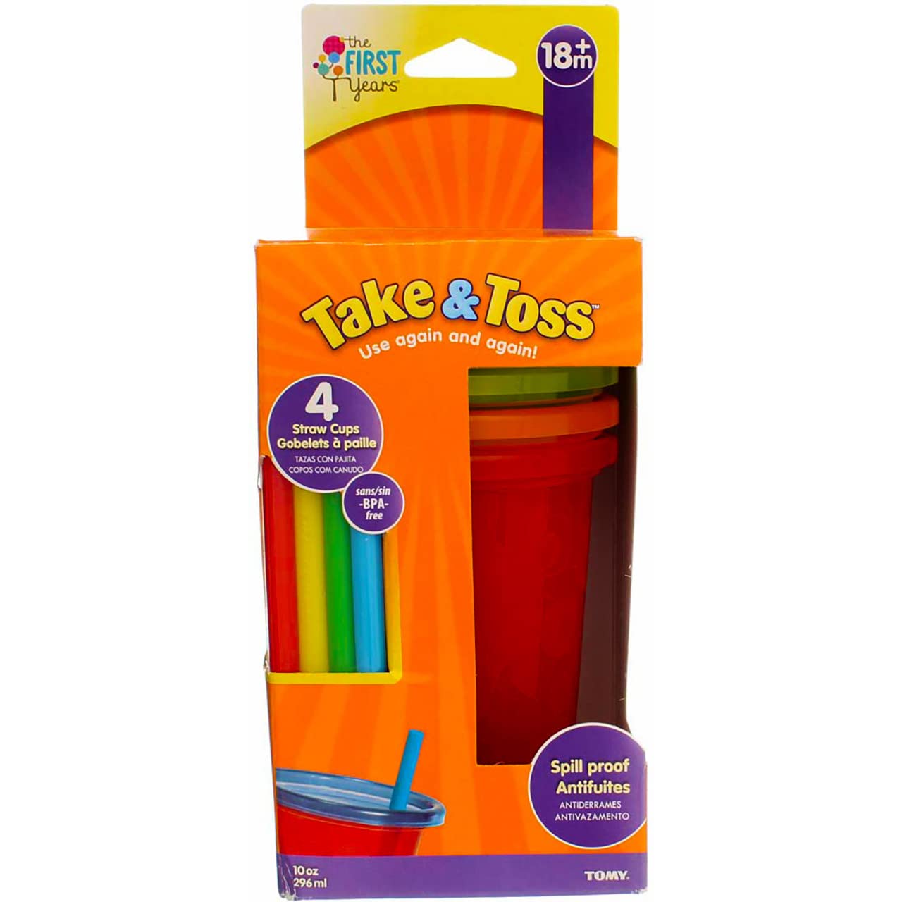 The First Years Take & Toss Bundle:Spill Proof Cups, Bowls, Straw