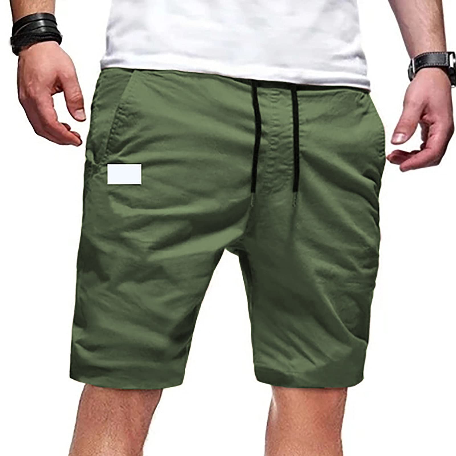 kbndieu Men's Cargo Shorts Multi Pockets Zipper Golf Shorts