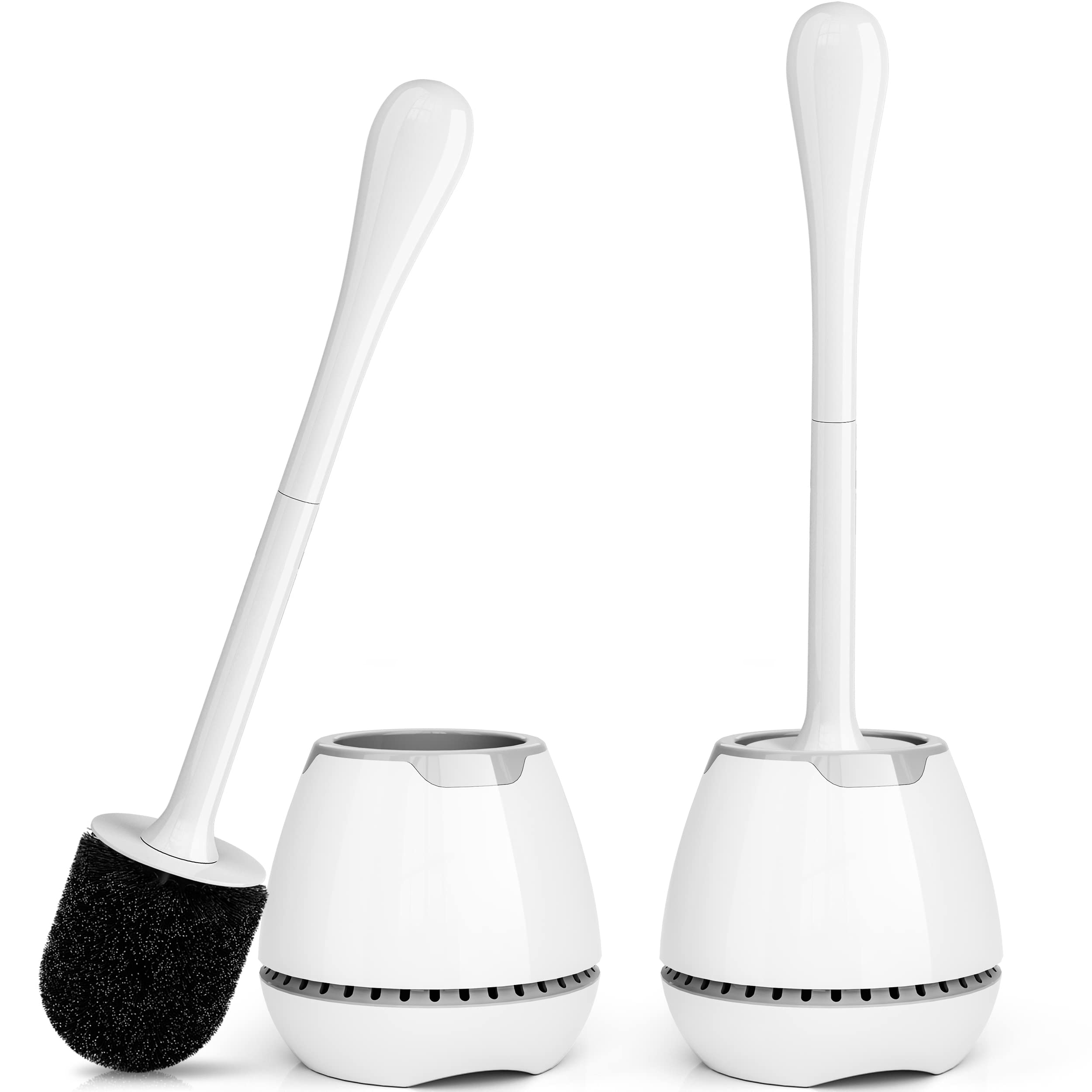 Toilet Brush 2 Pack Toilet Bowl Brush with Ventilated Holder and