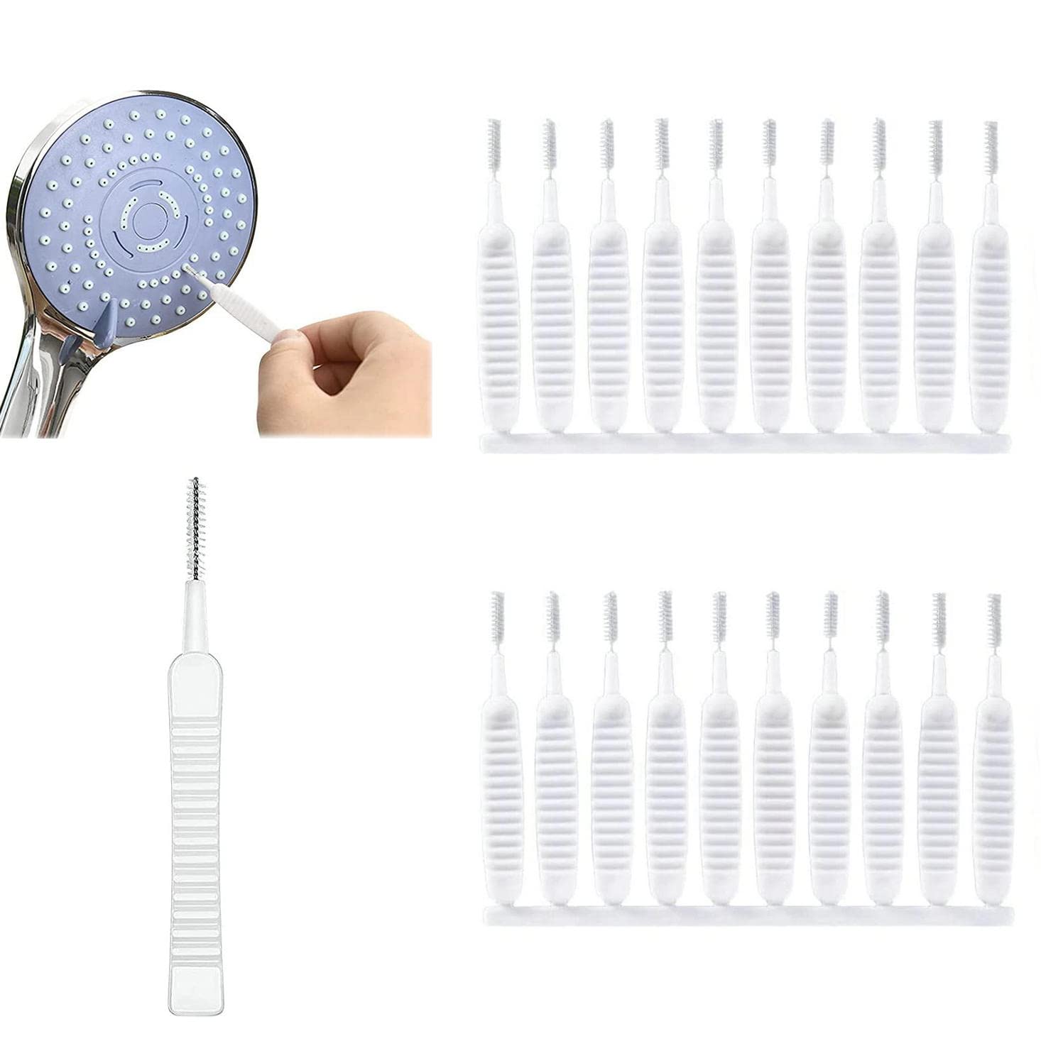 20PCS Shower Head Cleaning Brush Anti-Clogging Shower Nozzle Cleaning Brush  Multifunctional Hole Cleaning Brush Small