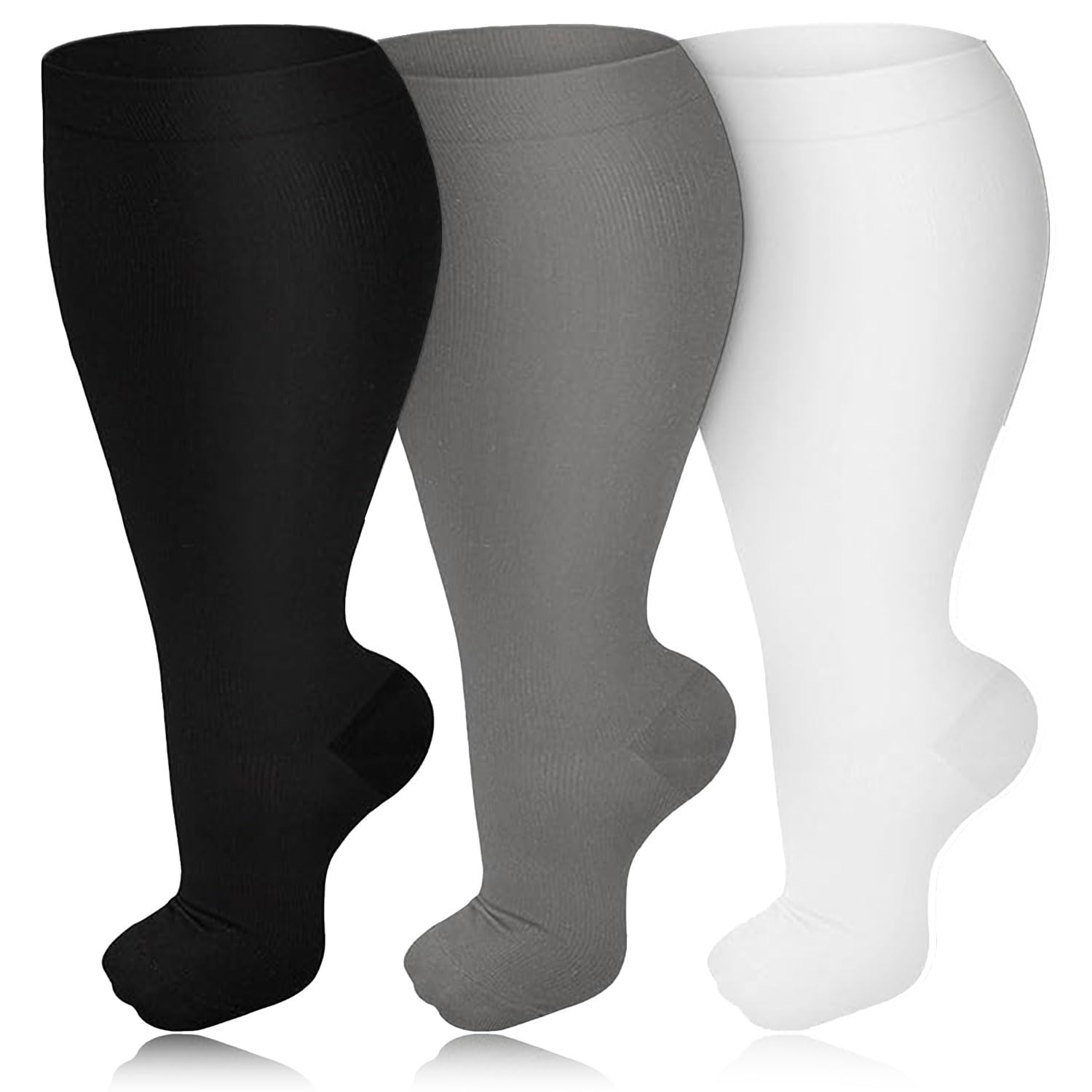 Plus Size Compression Socks for Women Men 20-30 mmHg 2xl 3xl 4xl , Wide  Calf High Tights Long SocksStockings Best Support for Circulation, Running  