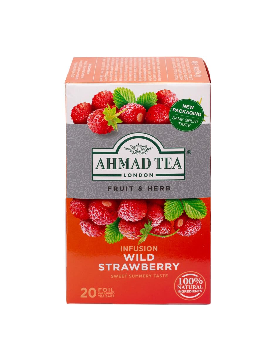 Ahmad Fruit Tea Selections 4 Flavors, 20 ct Tea Bags, 