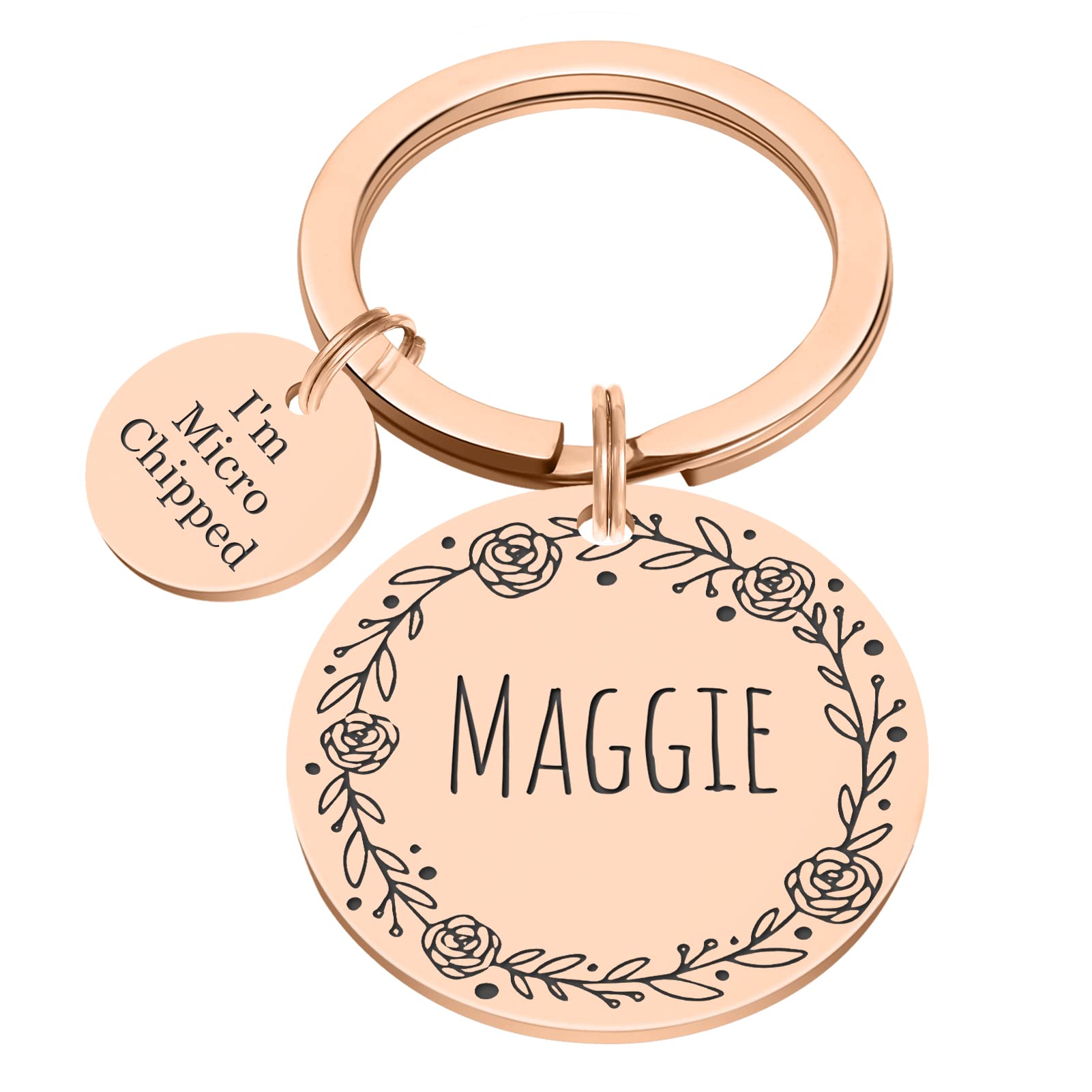 Pet Tag, Dog Tag for Dog, Gift for Pet Owner, Round, Name and