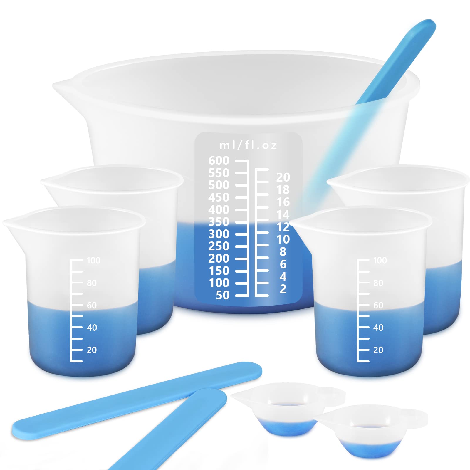 Silicone Measuring Cups for Epoxy Resin, Reusable Mixing Cups Resin Casting  Container with Mixing Sticks for Resin on OnBuy