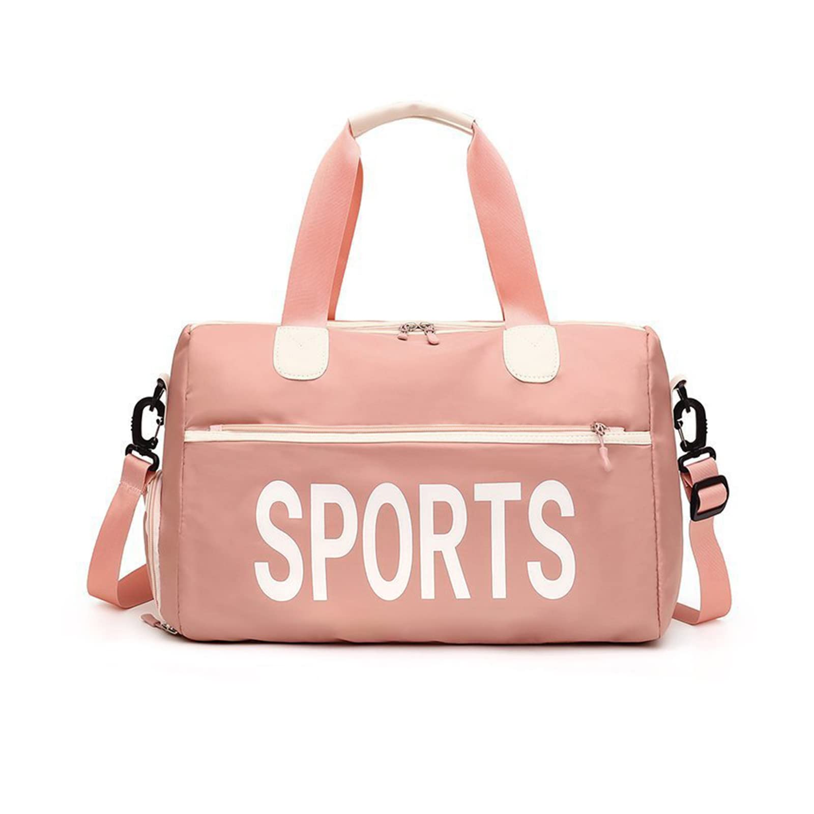 Sports Gym Bag PINK Travel Duffle Bag for Women and Men (with Shoes  Compartment)