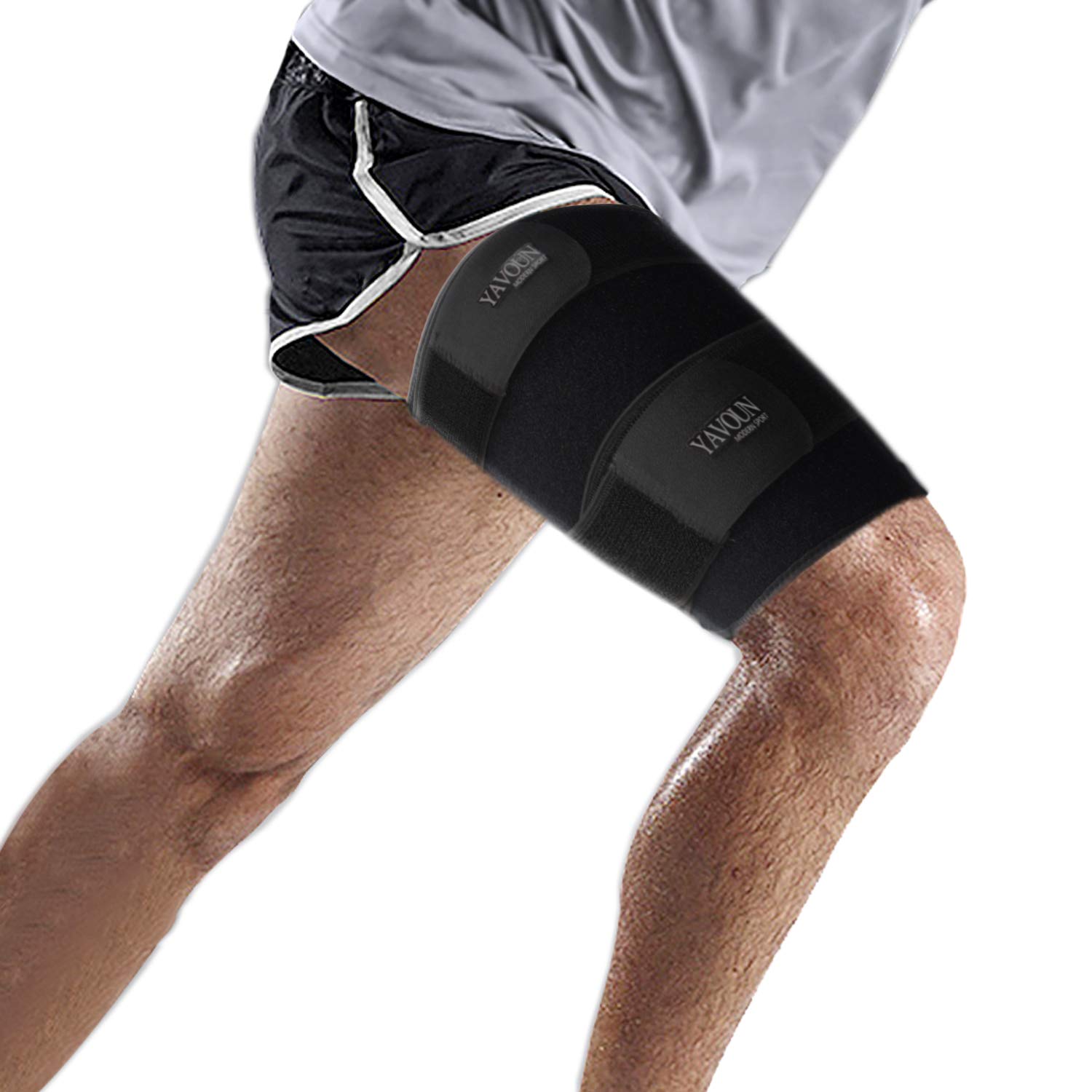 Thigh Compression Sleeve - Hamstring Wrap Thigh Brace for Pulled