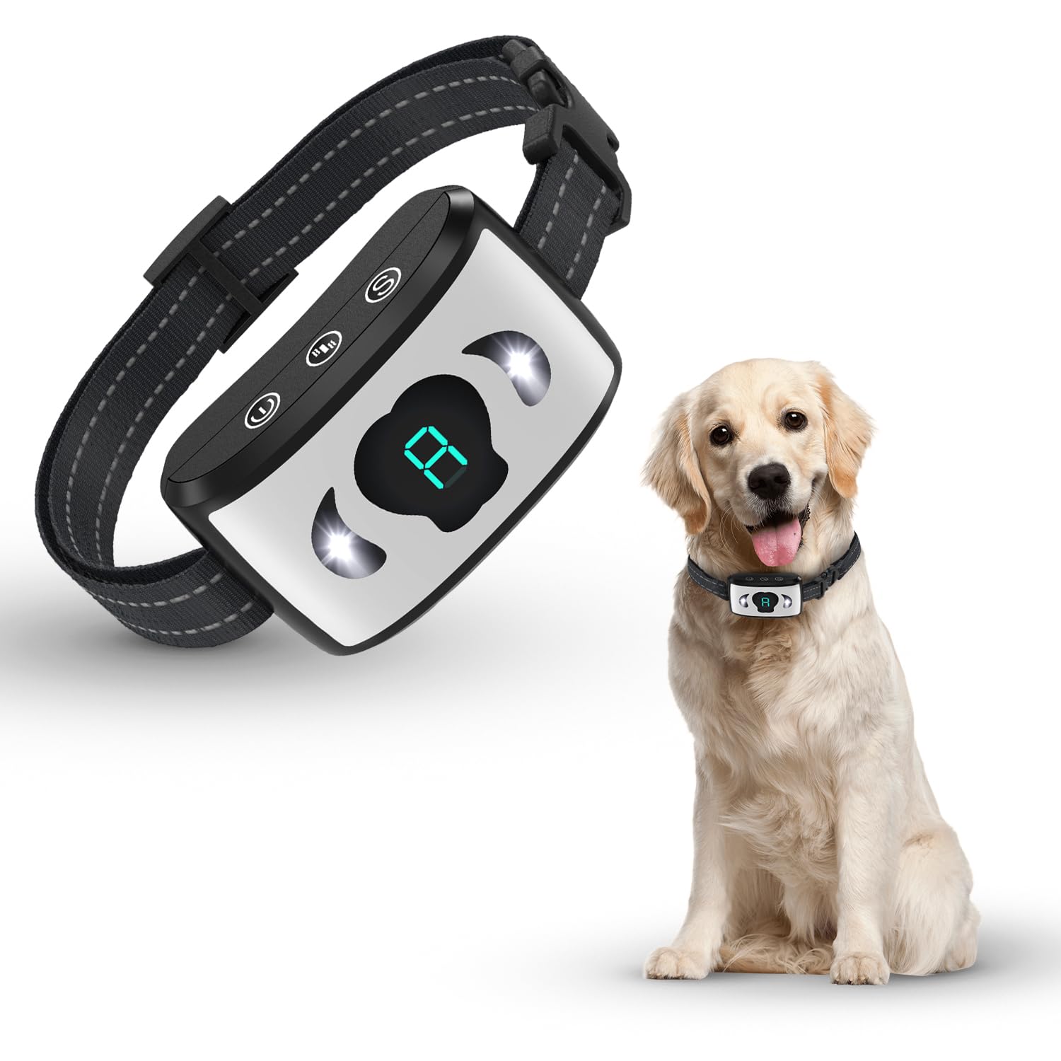 Smart Bark Collar For Dogs - Rechargeable Anti-Barking Training Collar With 8 Sensitivity Levels