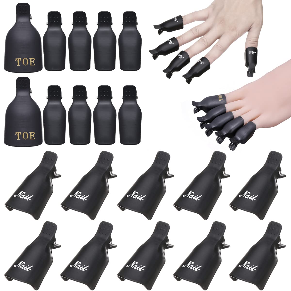 Akstore 20 PCS Nail Polish Remover Clips,Toenail and Finger Gel Nail Polish Remover Clips Acrylic Akstore 20 PCS Nail Polish Remover Clips,Toenail and Finger Gel Nail Polish Remover Clips Acrylic