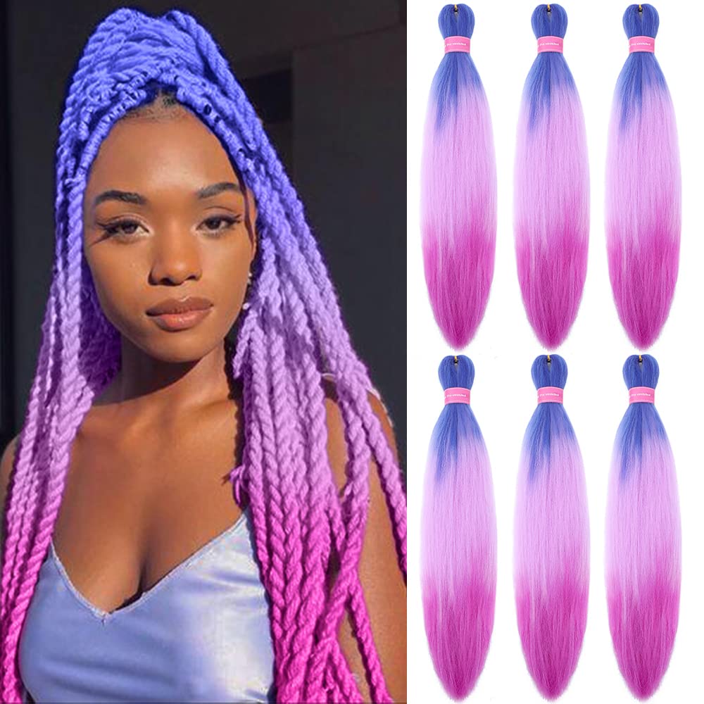 Braiding Hair Pre Stretched Synthetic Ombre Braiding Hair for