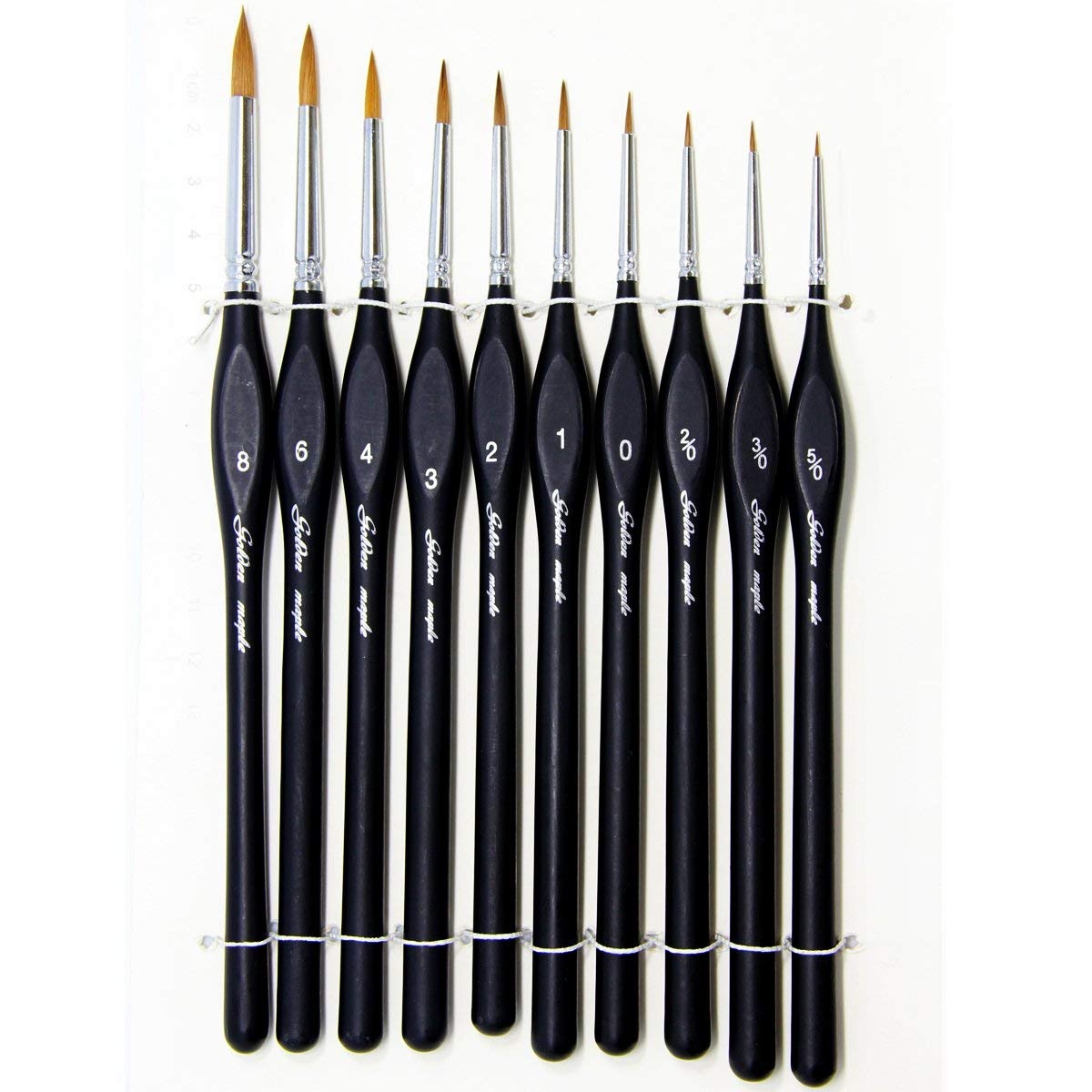  FUBAINA Detail Paint Brushes Set 12pcs Miniature Brushes for  Fine Detailing & Art Painting - Acrylic,Watercolor,Oil,Models,Face,Nails,  Line Drawing,Warhammer 40k, Brown (F911-12)