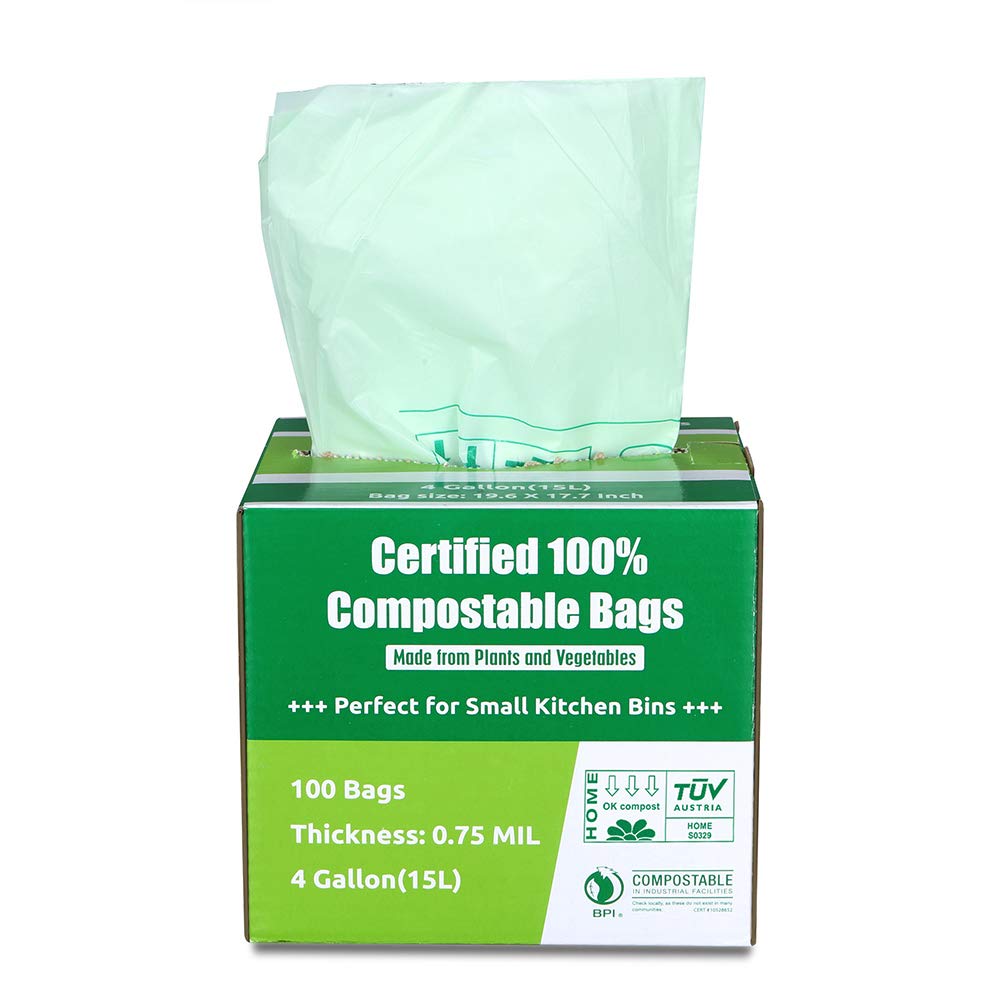 4 Gallon Food Scrap Bags  Compostable Kitchen Trash Bags