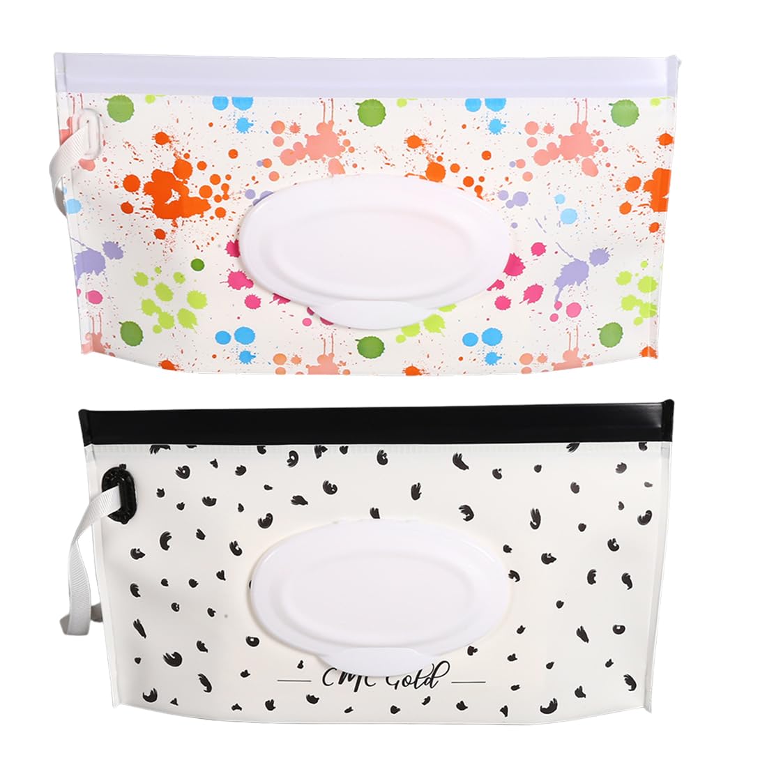 2 Pack Baby Wipe Dispensers - Portable Reusable Waterproof Wipes Pouches For Travel & Home