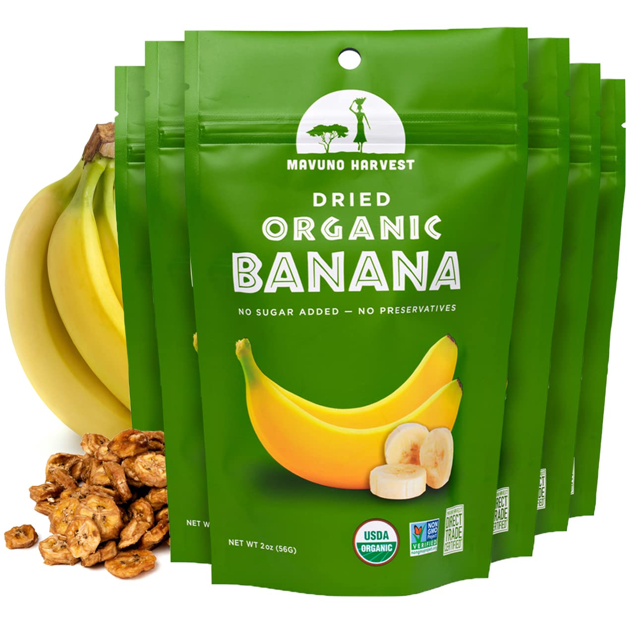 Mavuno Harvest Dried Organic Banana - Case Of 6/2 Oz : Target