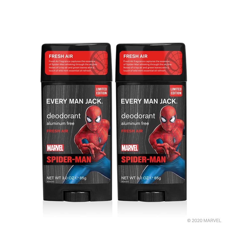 Every Man Jack Spider-Man Body Gift Set - Bath & Body Set for Guys with  Clean Ingredients & Marvel Scents - Body Wash, Shampoo & Deodorant 2-Pack