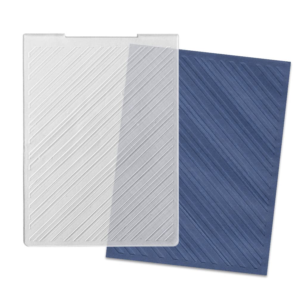 ALIBBON Diagonal Stripe Plastic Embossing Folders for Card Making