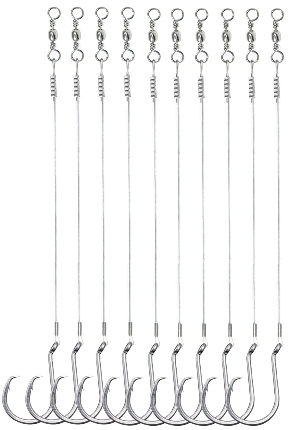 SEAOWL Saltwater Steel Circle Hook Rigs,Octopus Offset Fishing