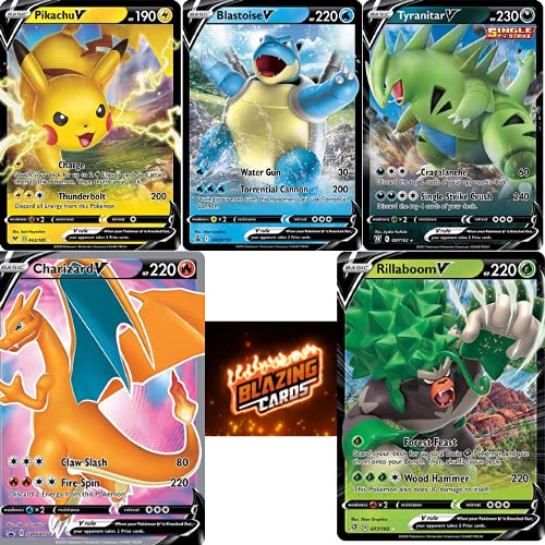 5 Pokemon V Cards - No Duplicates - Ultra Rare Pokemon Pack - Rare Pokemon  Cards