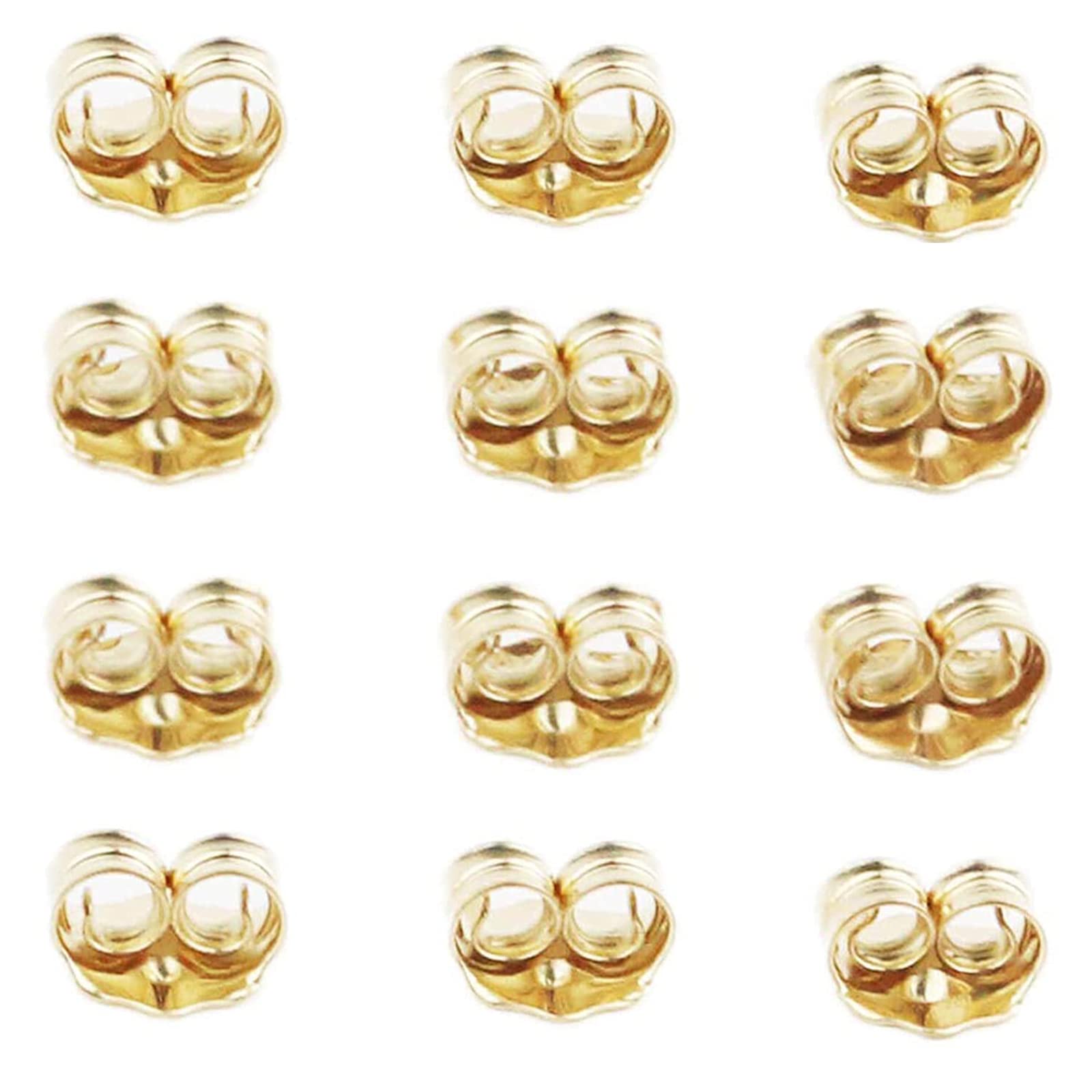 Orgrimmar 14K Gold Earring Backs Yellow Ear Locking for Stud Ear Rings (6  Pairs)