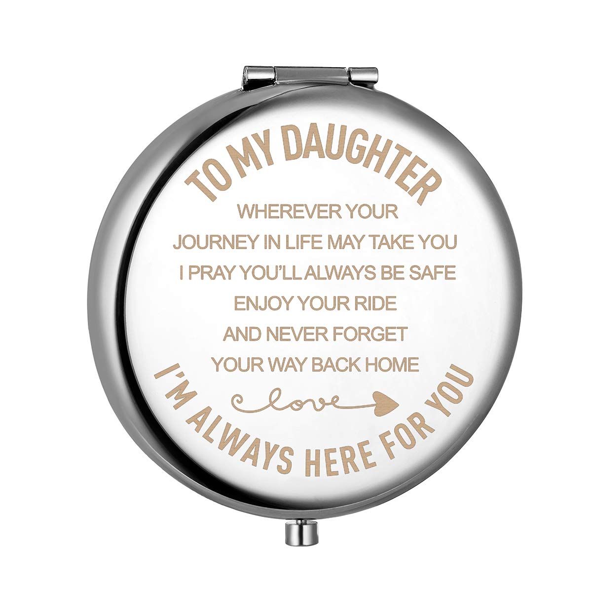 sedmart Daughter Gifts from Mom and Dad Christmas Birthday Gift for Daughter  Adult or Girls Mother Daughter Gifts Compact Mirror To My Daughter 1