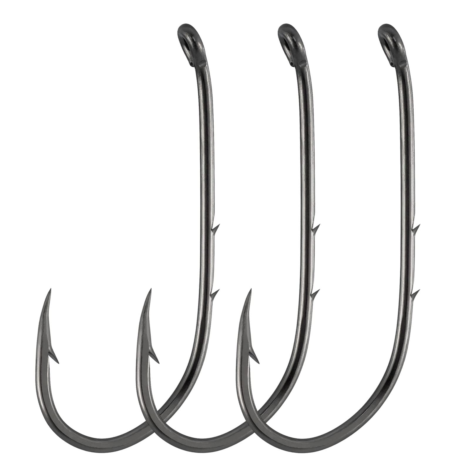 Dr.Fish 100 Pack Baitholder Fishing Hooks Walleye Rig Live Bait Hook High  Carbon Steel Black