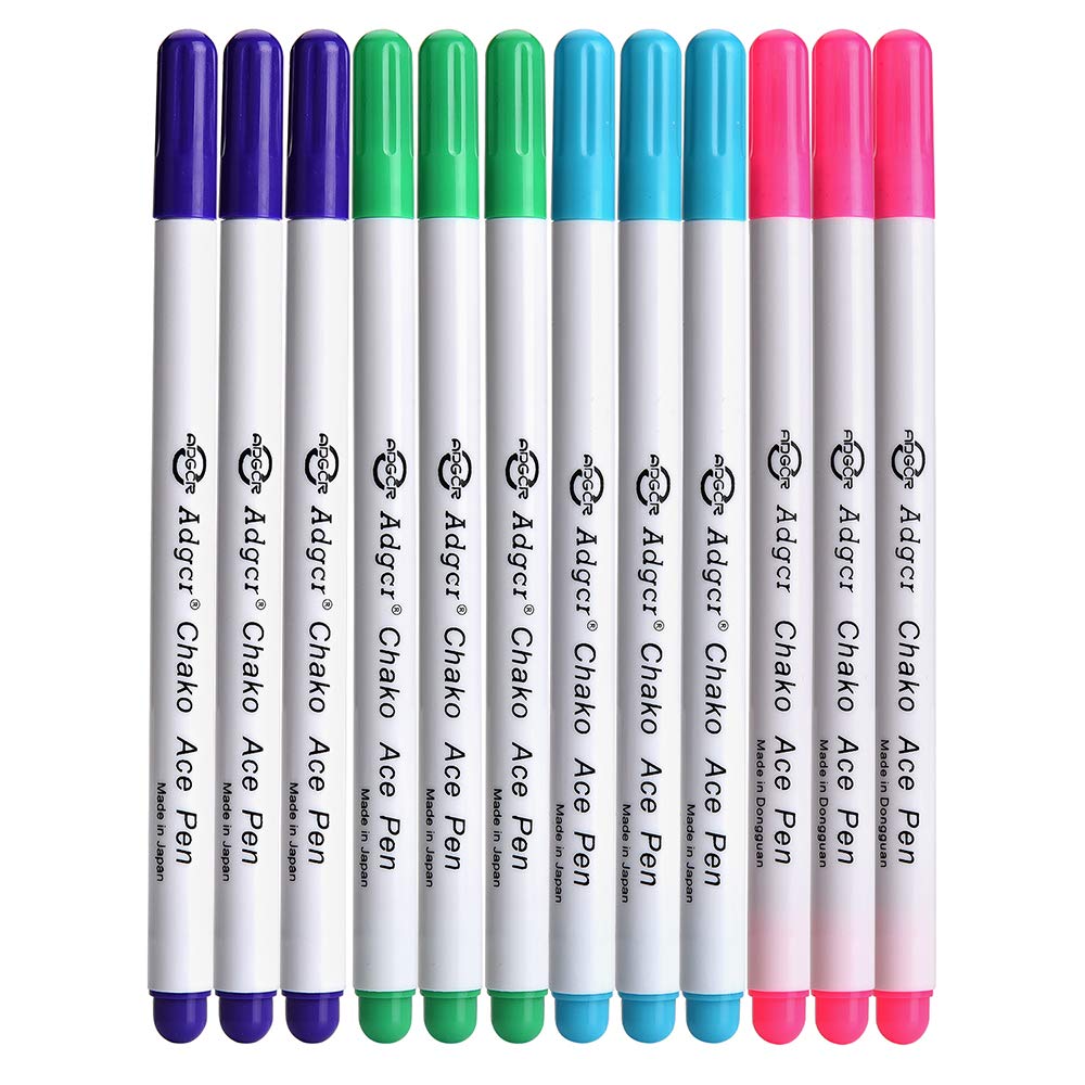 IKIS Water Erasable Fabric Marker Marking Pen for Fashion  Designing (Water Soluble Pen Cross Stitch for Fabric Cloth Temporary Marking)  - Pack of (3) - Marker