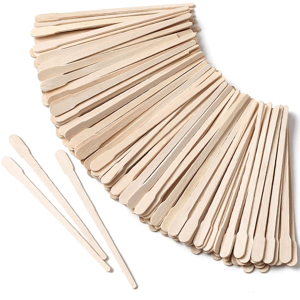 200Pcs Wooden Wax Sticks - HOOMBOOM Wax Spatulas - Eyebrow Lip