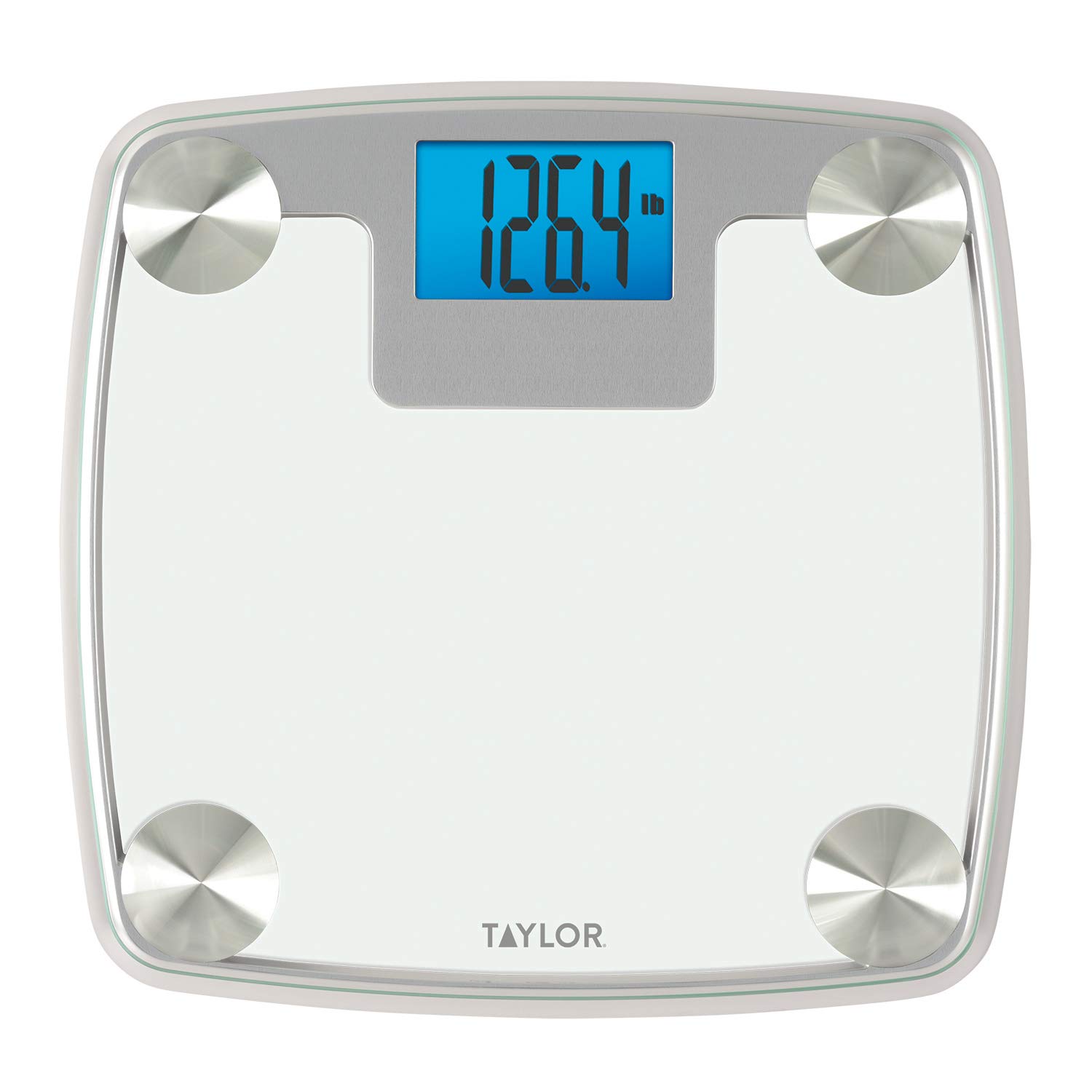 Digital Glass Scale with Stainless Steel Accents Clear - Taylor