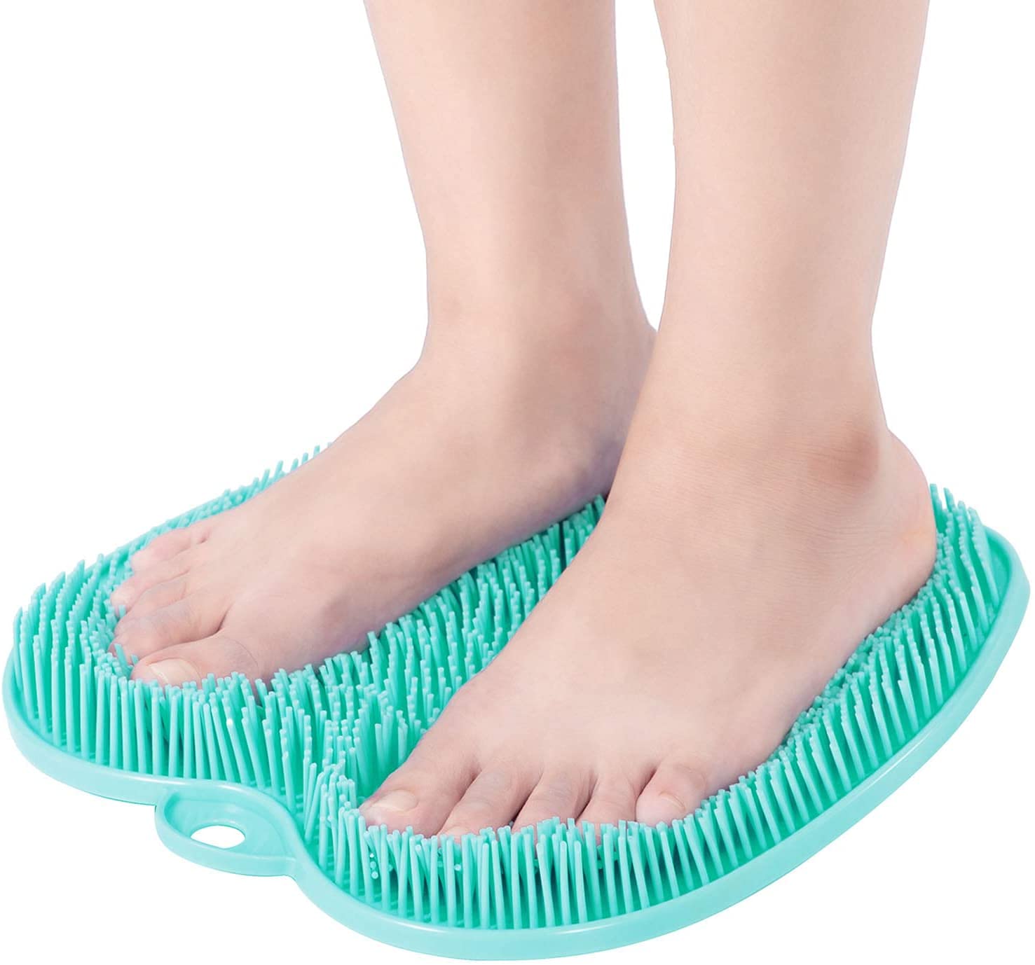 AMELLY Shower Foot Scrubber Foot Cleaner Non Slip Silicone Pad Shower Floor  Massage Mat for Exfoliating