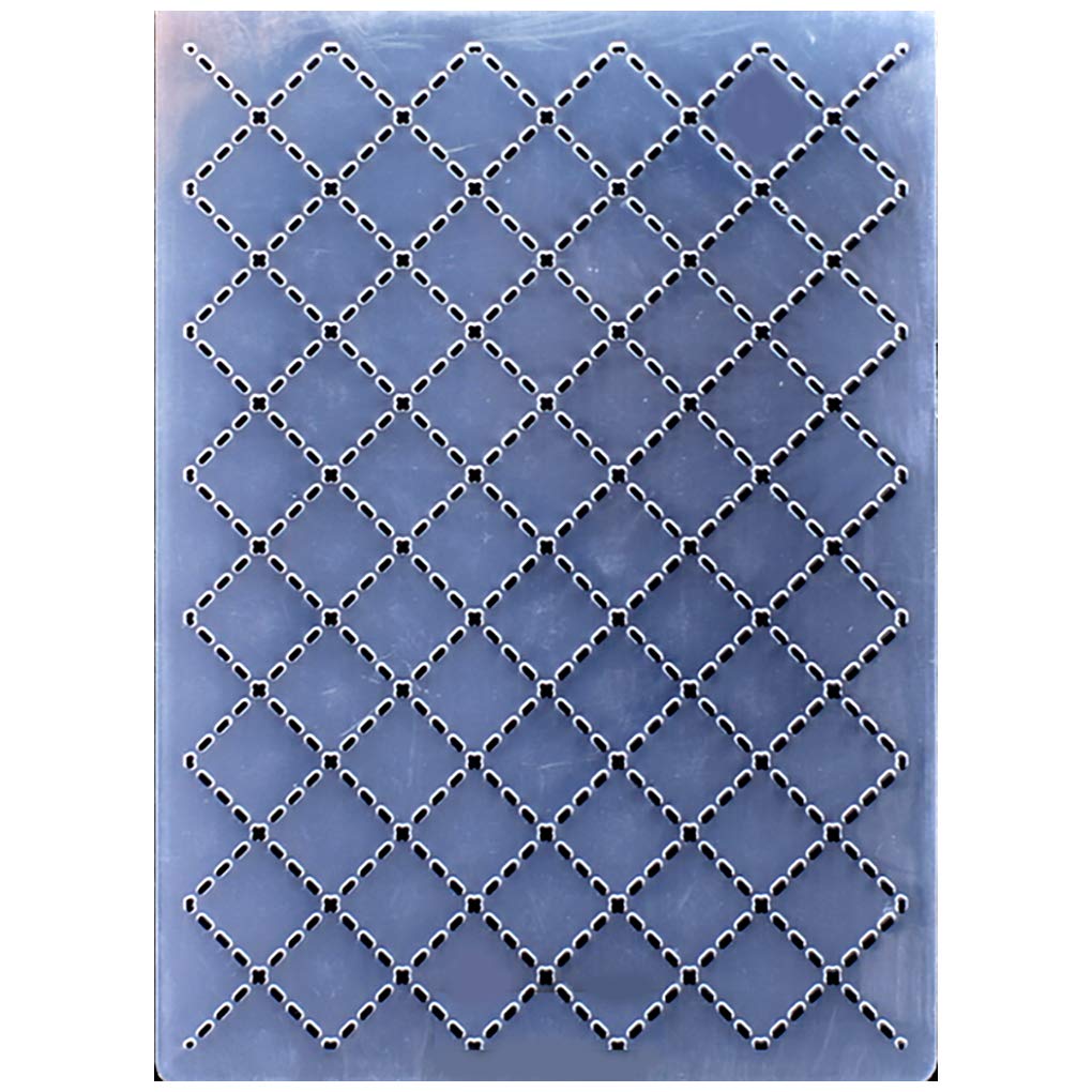 Kwan Crafts Dotted Line Grid Plastic Embossing Folders for Card