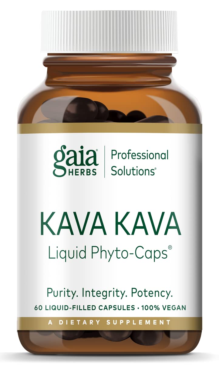 Gaia Herbs Professional Solutions Kava Kava 60 VegiCaps Natural