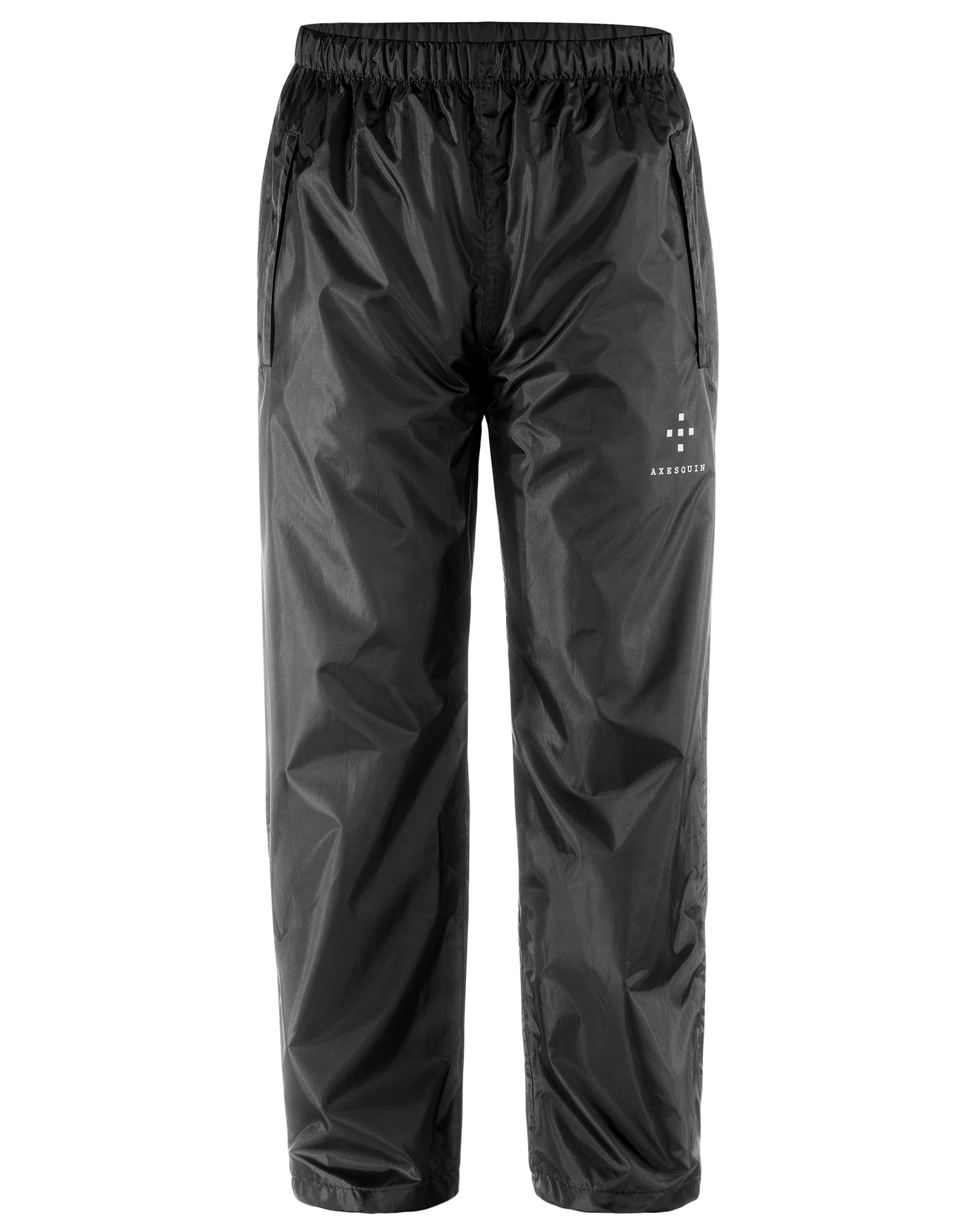 AXESQUIN Men's Rain Pants Waterproof Rain Over Pants with Pockets