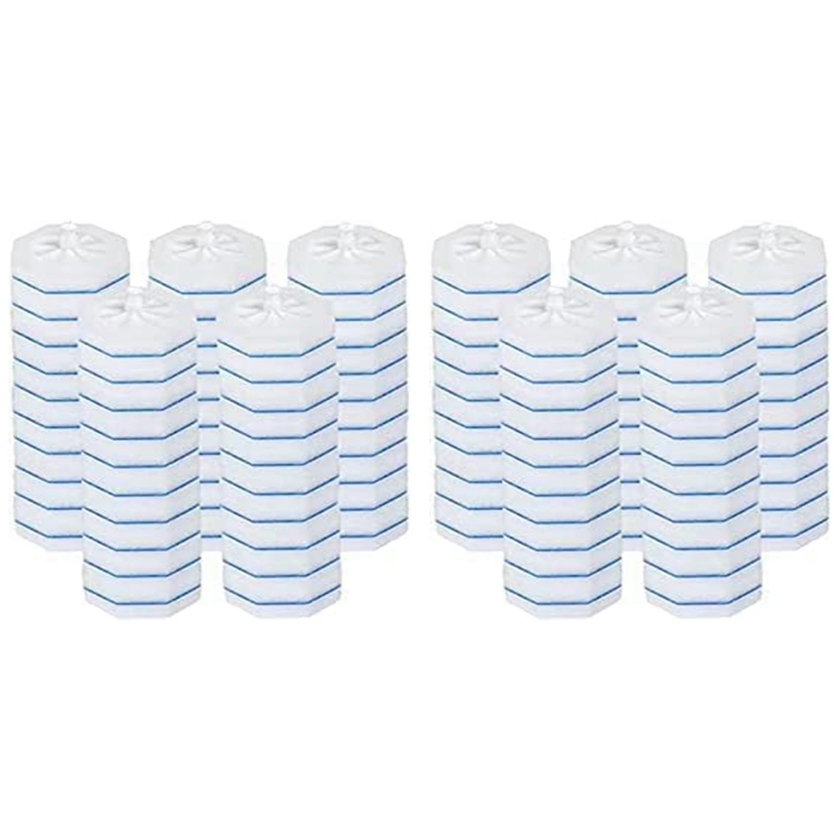 50 Pcs Upgraded Toilet Bowl Wand Refills, Brush Heads Compatible With Most