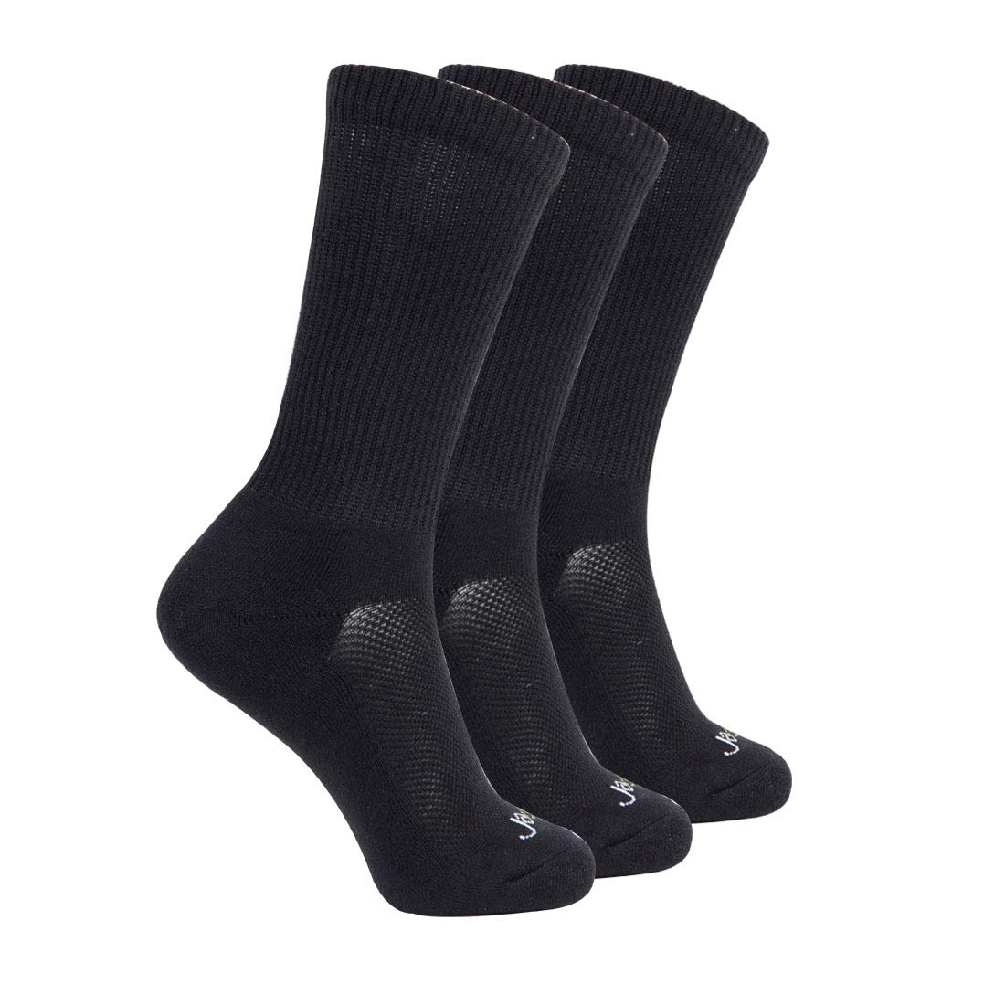 JAVIE Bamboo Diabetic Crew Socks Non-Binding Odor Resistant Merino Wool ...