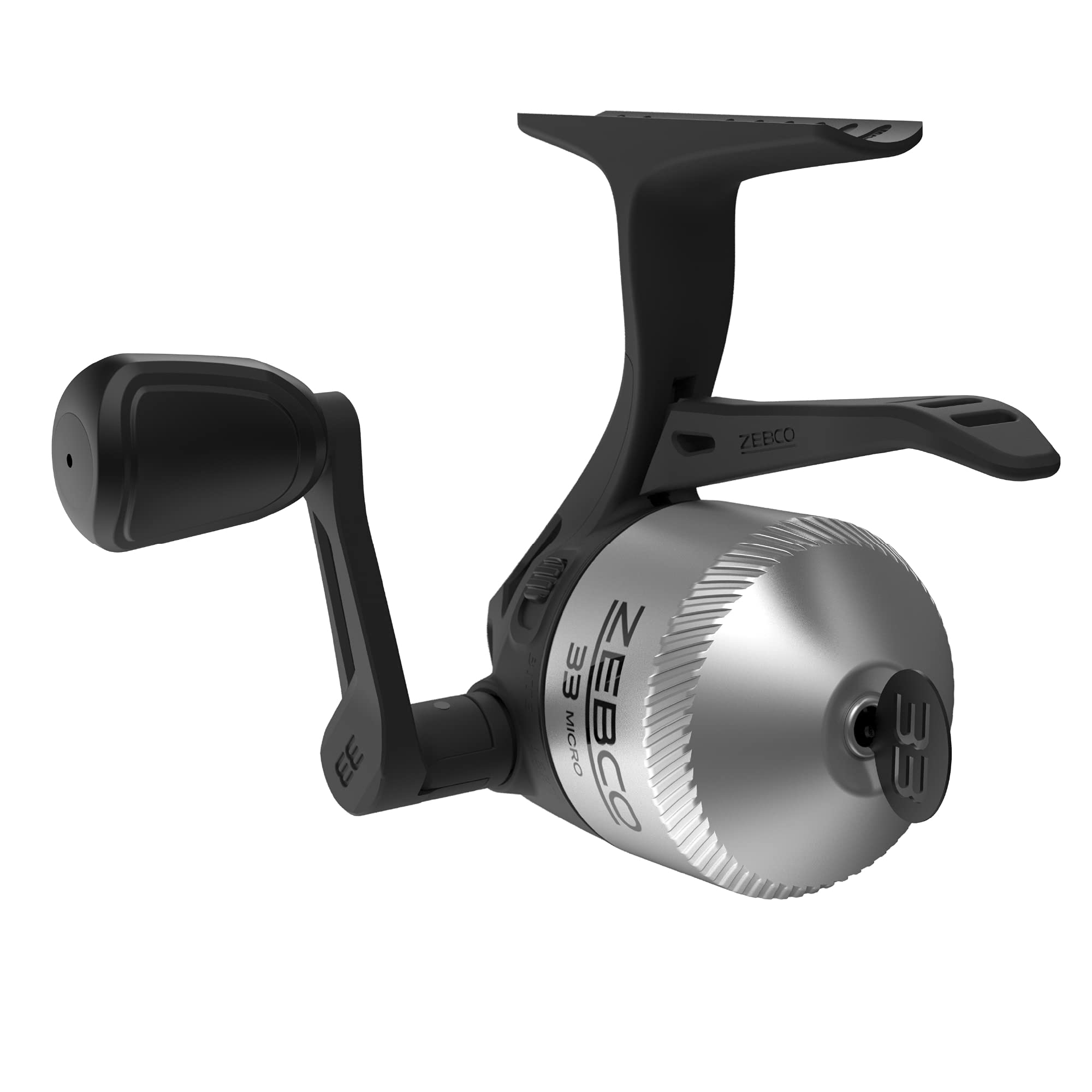 Zebco 33 Spincast Fishing Reel, Quickset Anti-Reverse with Bite Alert,  Smooth Dial-Adjustable Drag, Powerful All-Metal Gears with a Lightweight  Graphite Frame 33 Micro Triggerspin - Silver/Black