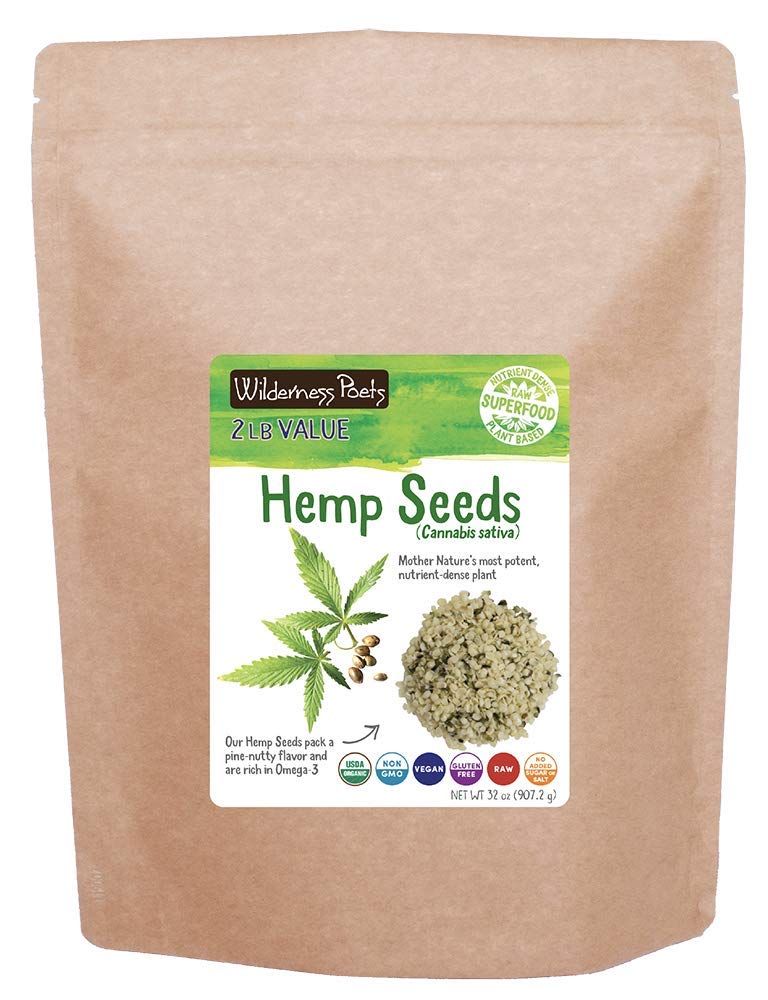 Organic Raw Shelled Hemp Seeds - Wilderness Poets