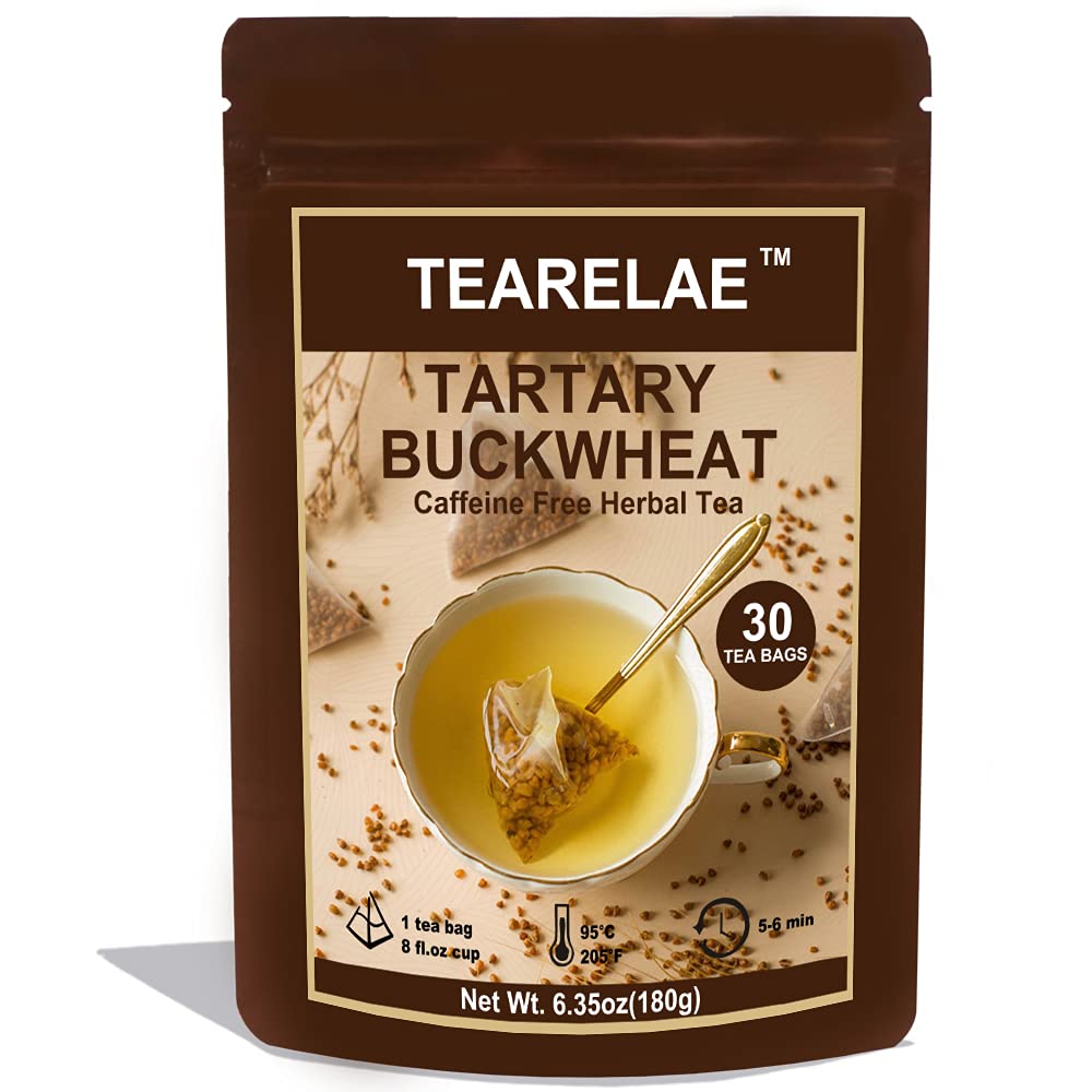  TEARELAE - Bolsas de té de trigo sarraceno tartario del  Himalaya 6.35 oz/180 g (0.21 oz x 30 bolsas) - Té de trigo sarraceno Pure  Nature - Sin cafeína - Aroma