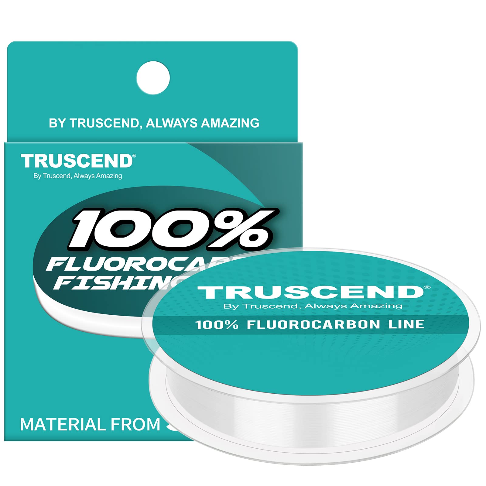 TRUSCEND 100% Fluorocarbon Fishing Line, Japan Material Nrivaled  Sensitivity, Hanging Christmas Ornaments, Beading Thread, Bracelet Making,  Multi-Species Versatility, Superior Castability & Toughness 10lb/0.24mm/54yds  Clear