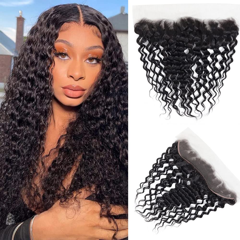 deep Wave Frontal Closure 13x4 Transparent Lace Frontal Closure