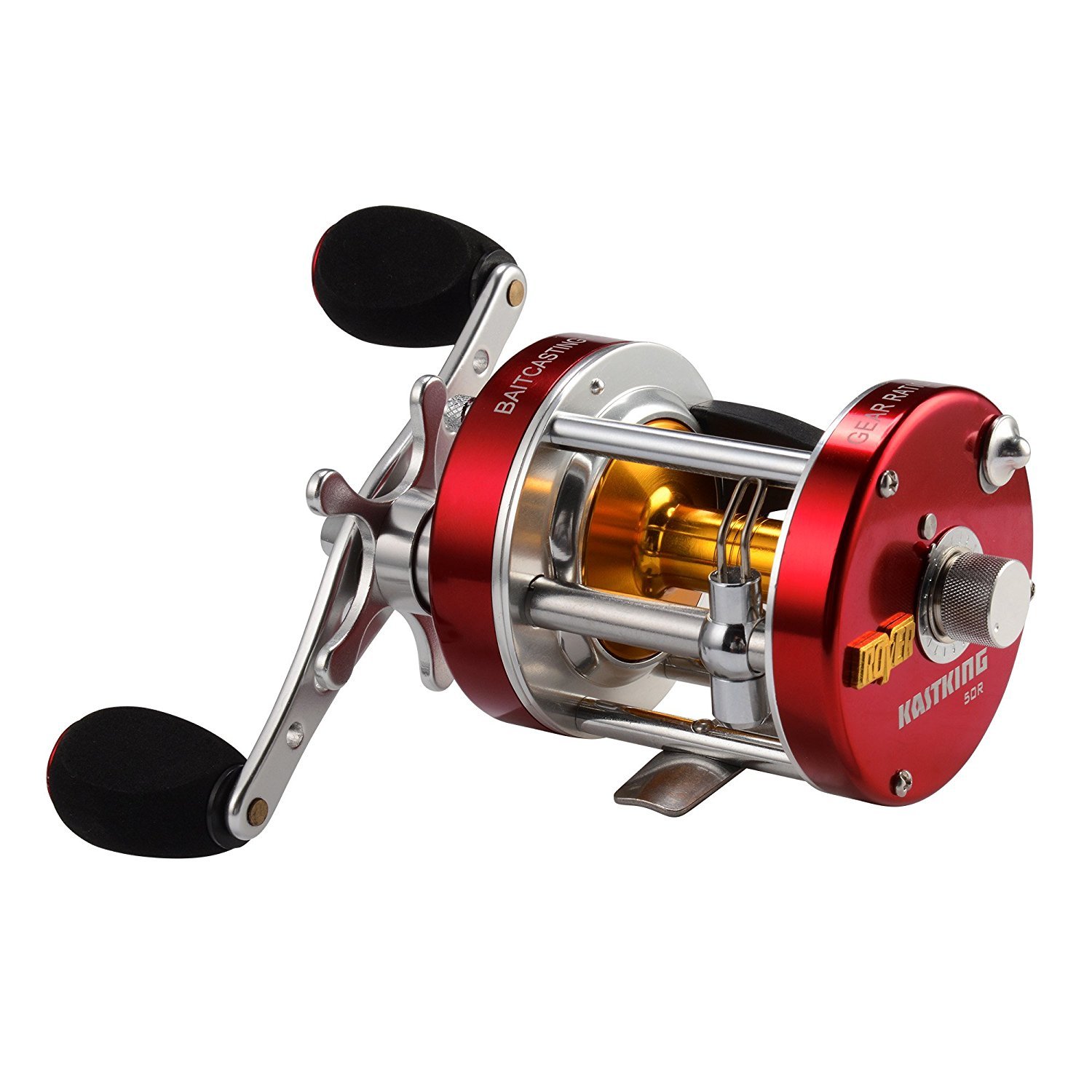 KastKing Rover Round Baitcasting Reel, Perfect Conventional Reel for Catfish,  Salmon/Steelhead, Striper Bass and Inshore