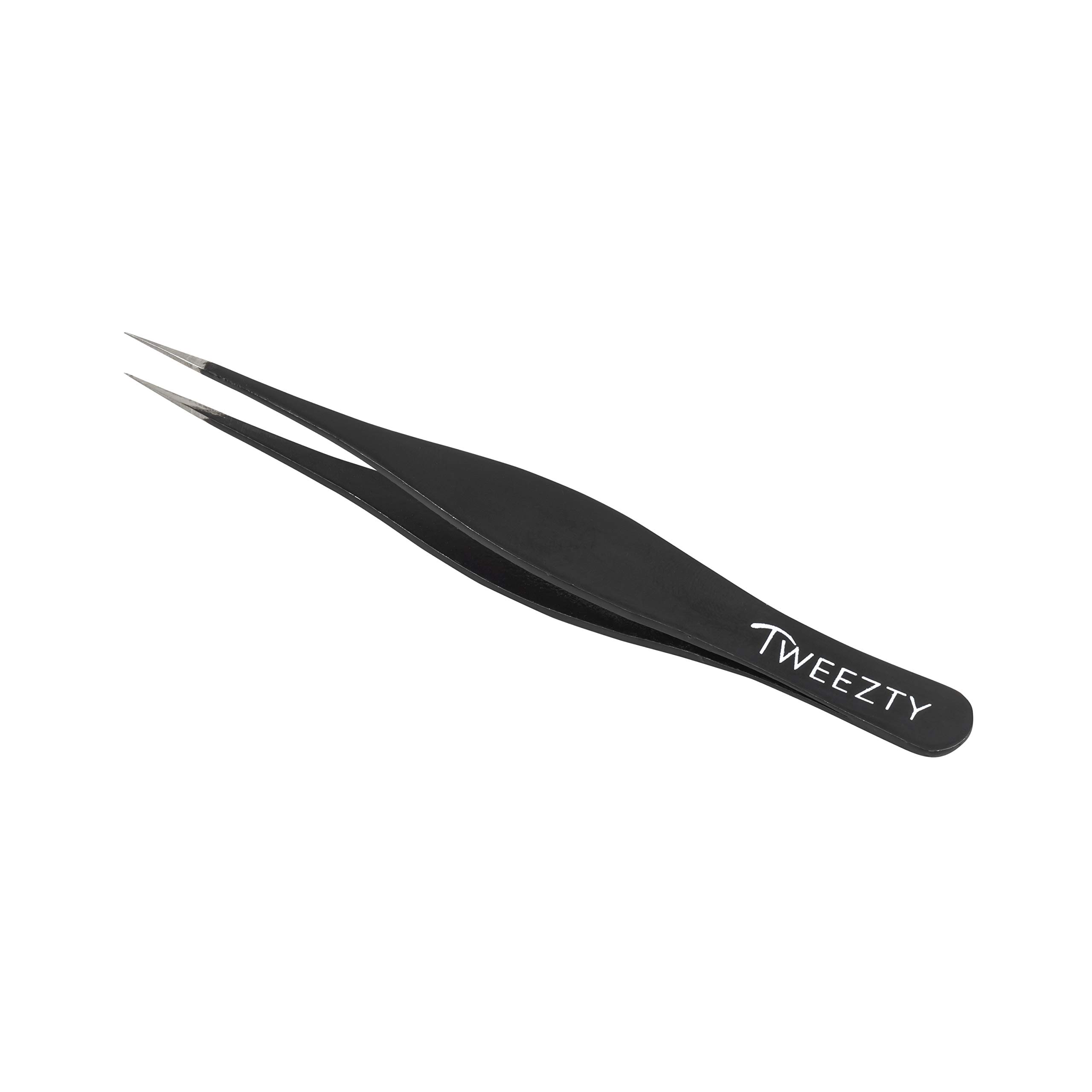 Tweezty Pointed Tweezers - Black Ingrown Hair Tweezers - Splinter Remover Needle  Nose Tweezers For Eyebrow Shaping and Fine Hair Removal - Professional  Grade Precision Tweezers