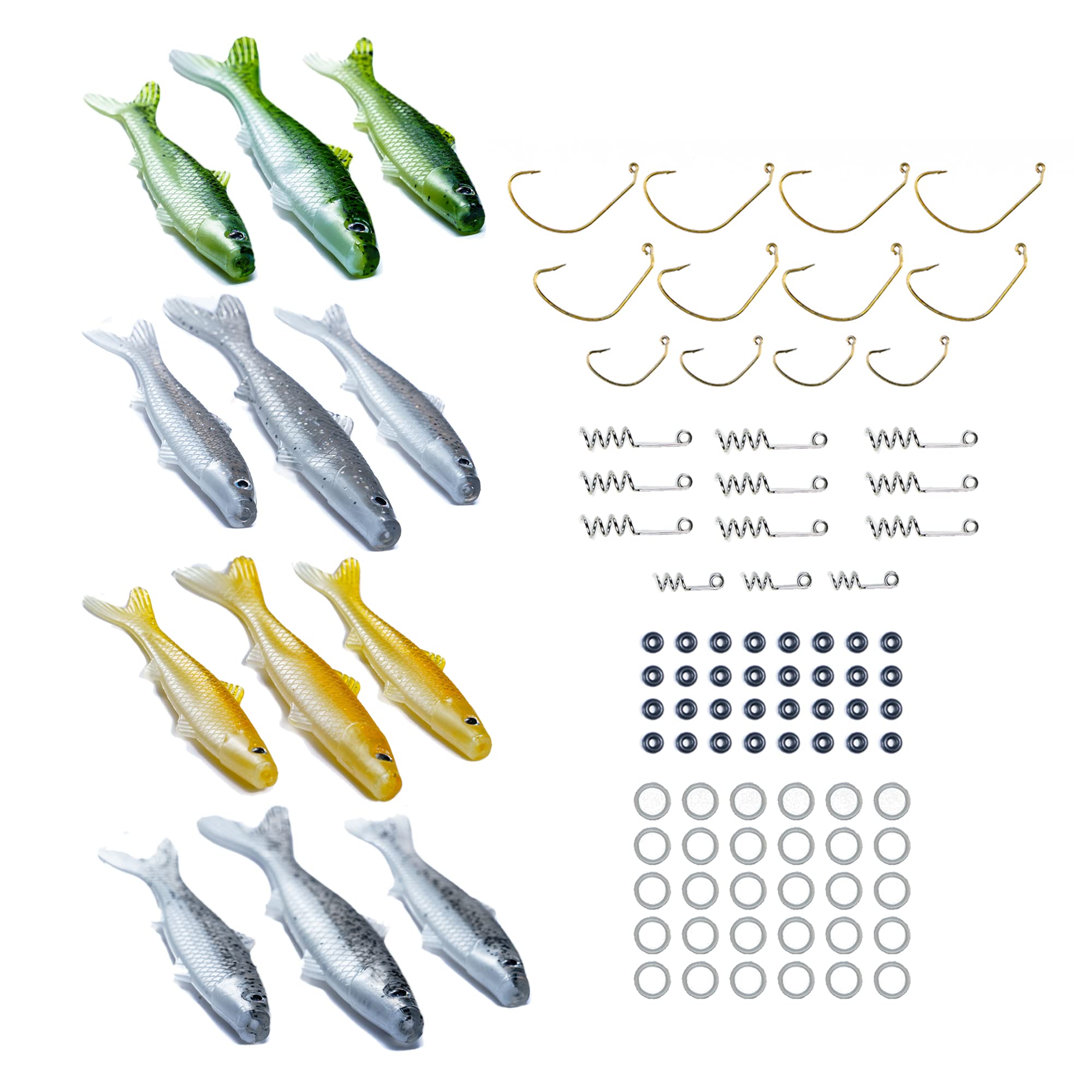 Banjo Minnow 102 Piece Kit + Lifelike Lure for All Fish + Durable Material  That Catches