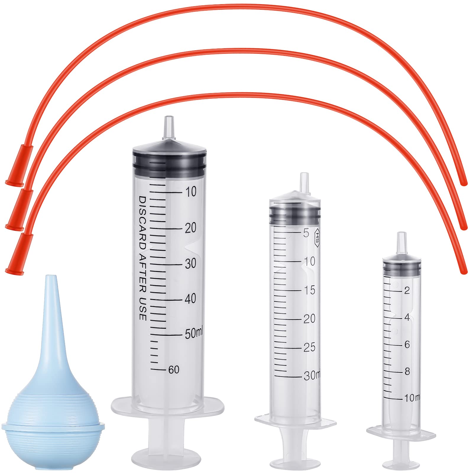 KINBOM 7-Piece Pet Nursing Kit - Tube Feeding Syringes & Tubes For Lambs, Goats, Puppies, Small Animals