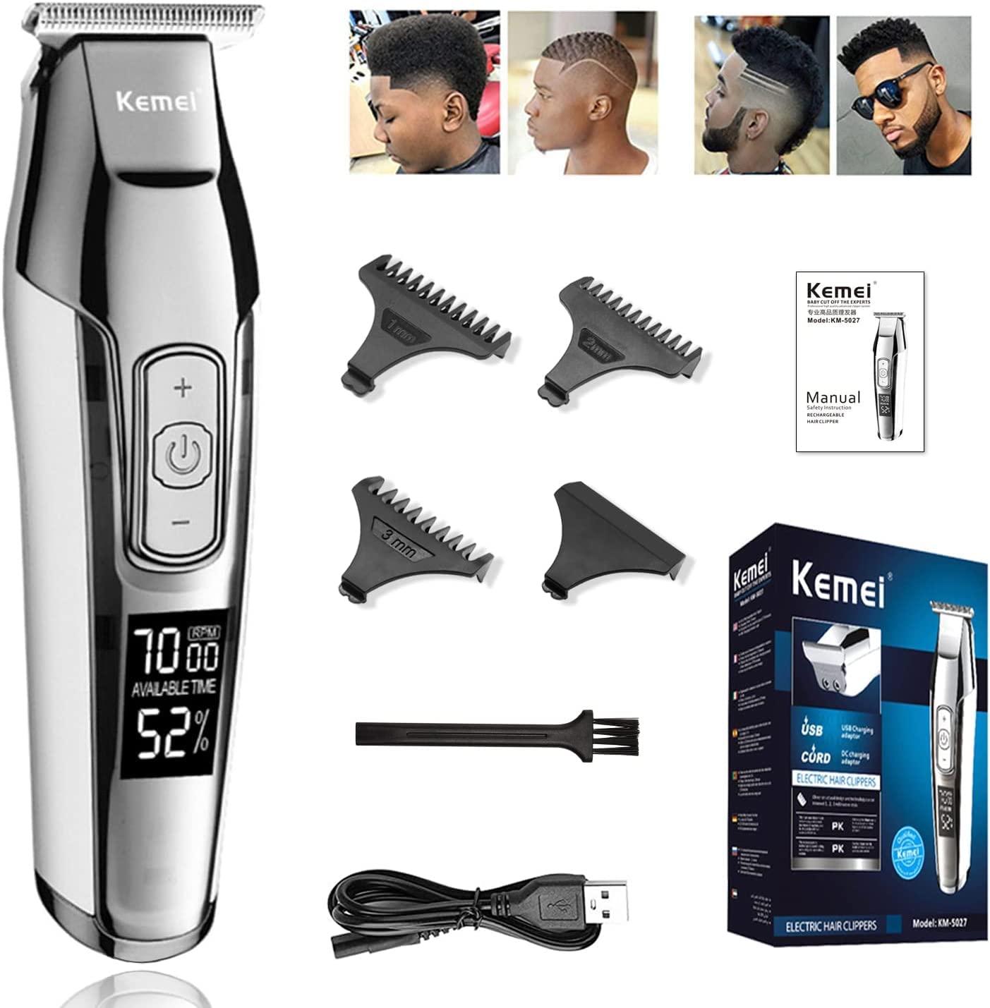 Buy 2022 USB T9 Hair Clipper Professional Electric Hair Trimmer Barber  Shaver Trimmer Beard Men Hair