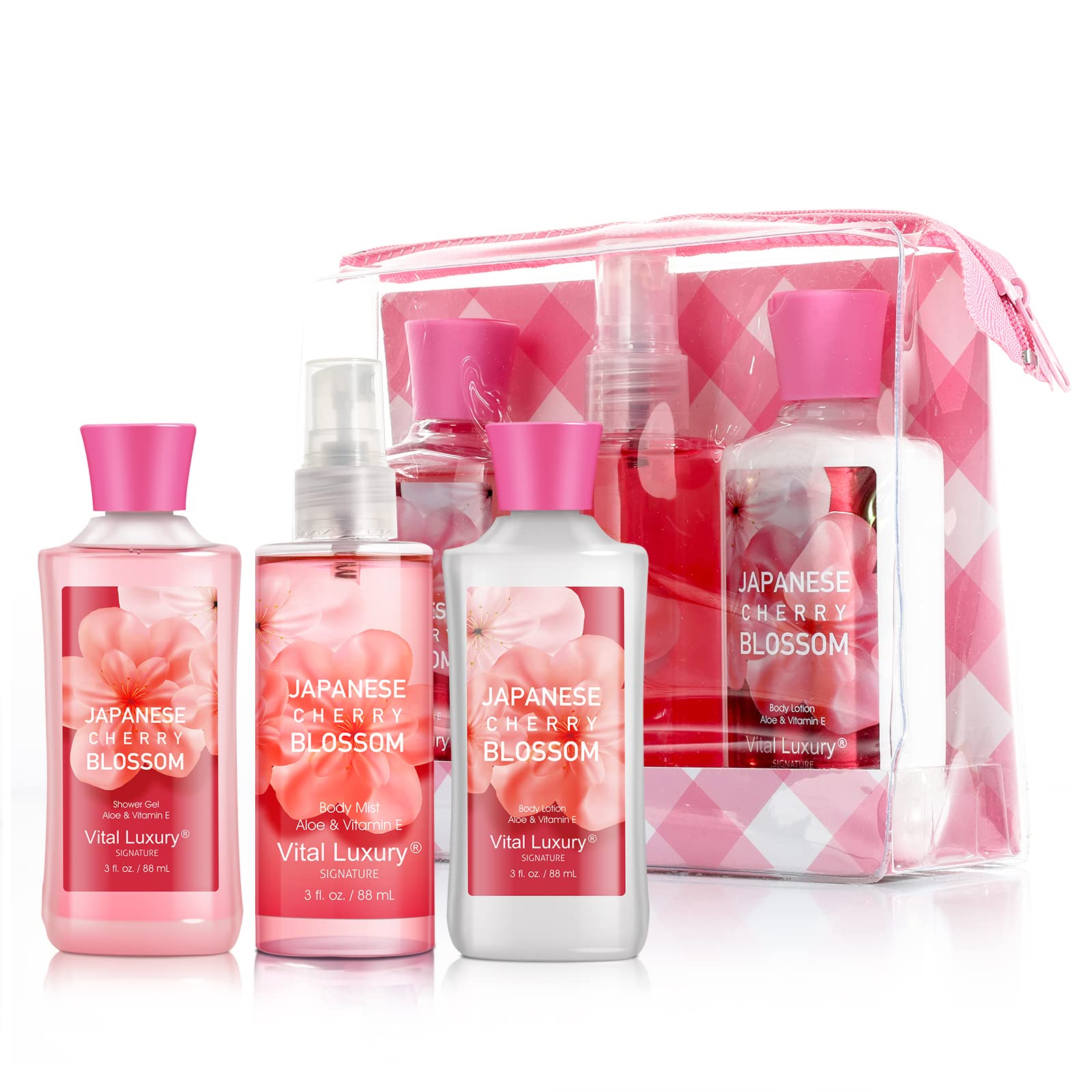 Vital Luxury Bath Body Care Travel Set - Home Spa Set with Body